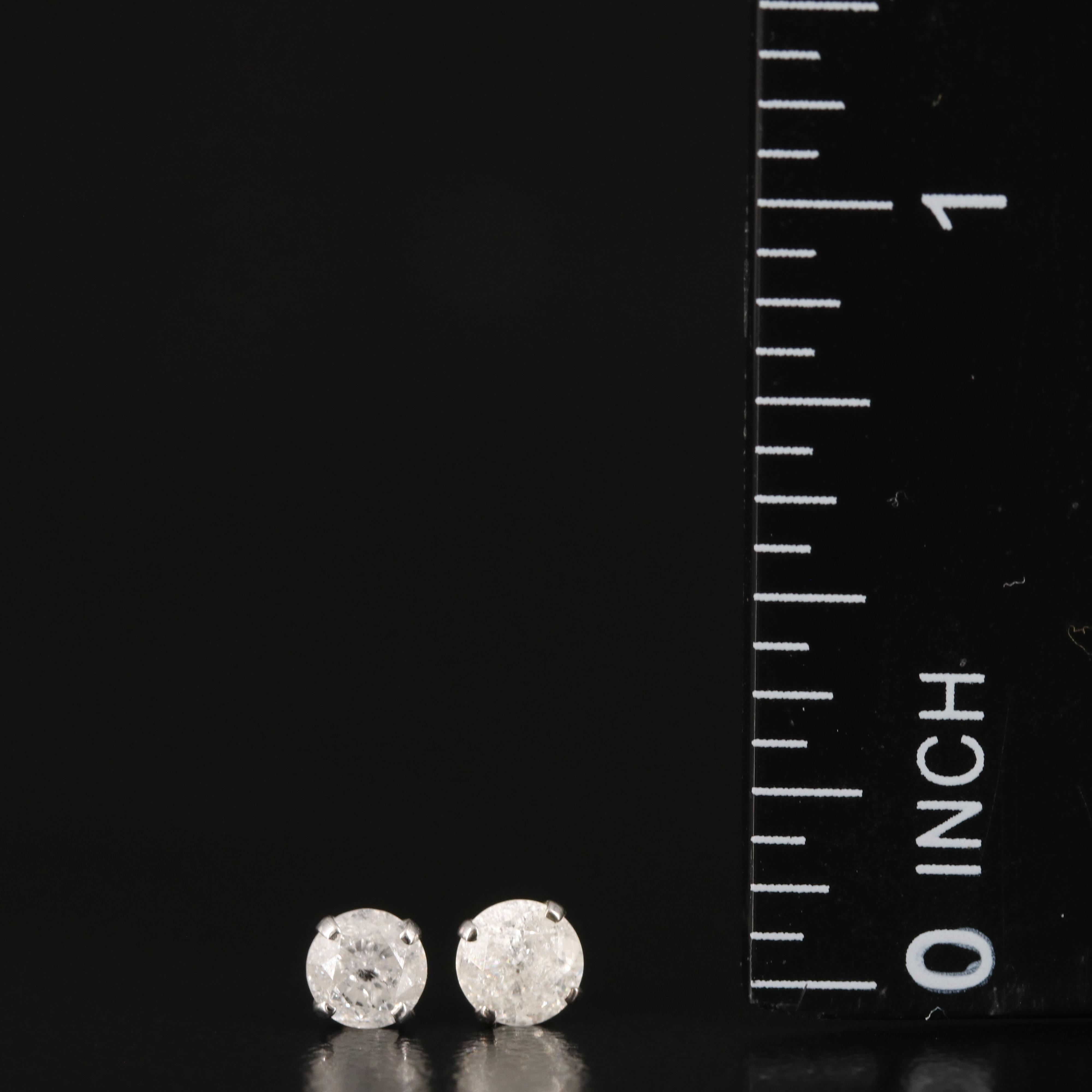 Diamond Stud Earrings in Sterling