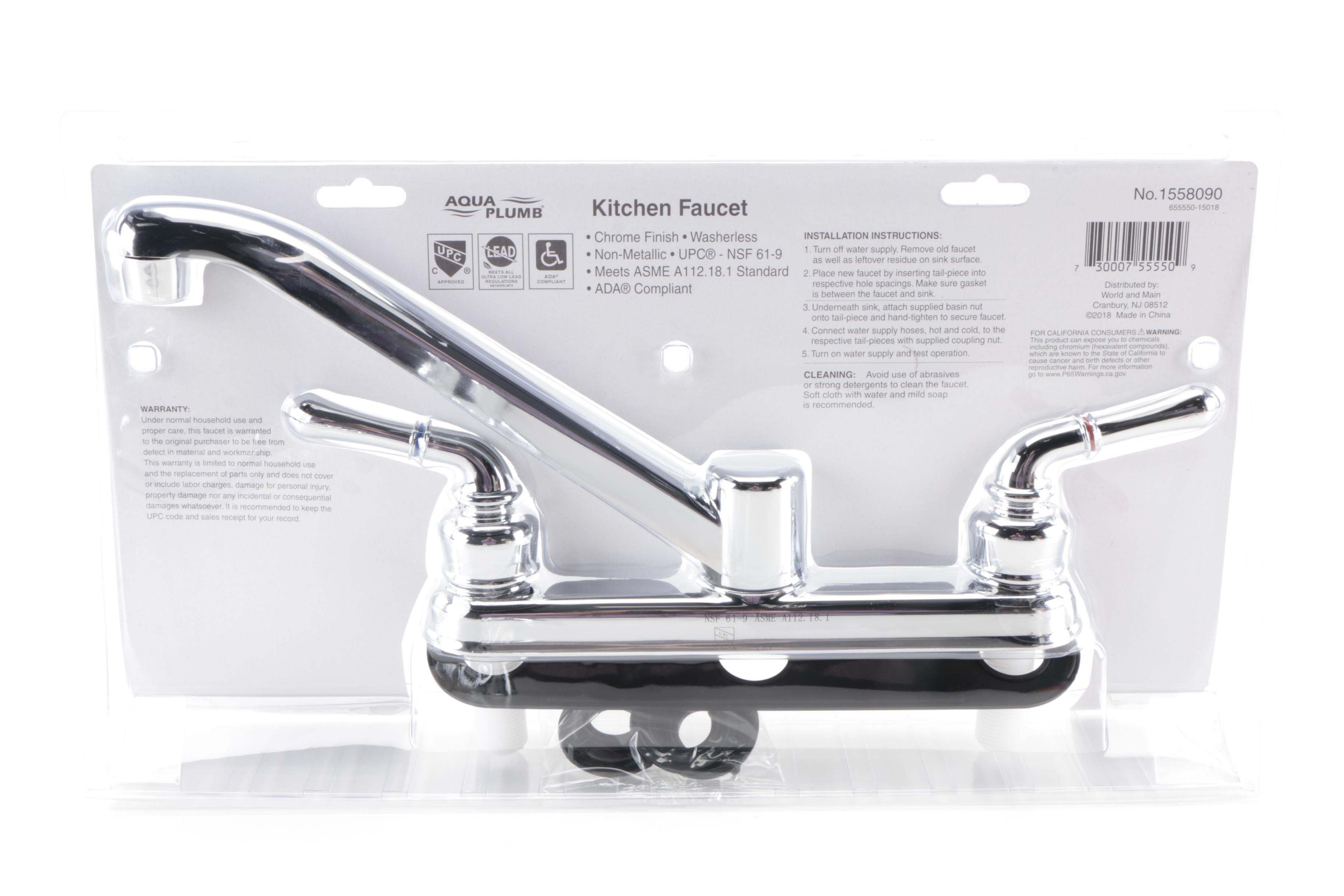 Kitchen Faucets with Spray, Towel Bar, Showerhead and Toilet Paper Holder