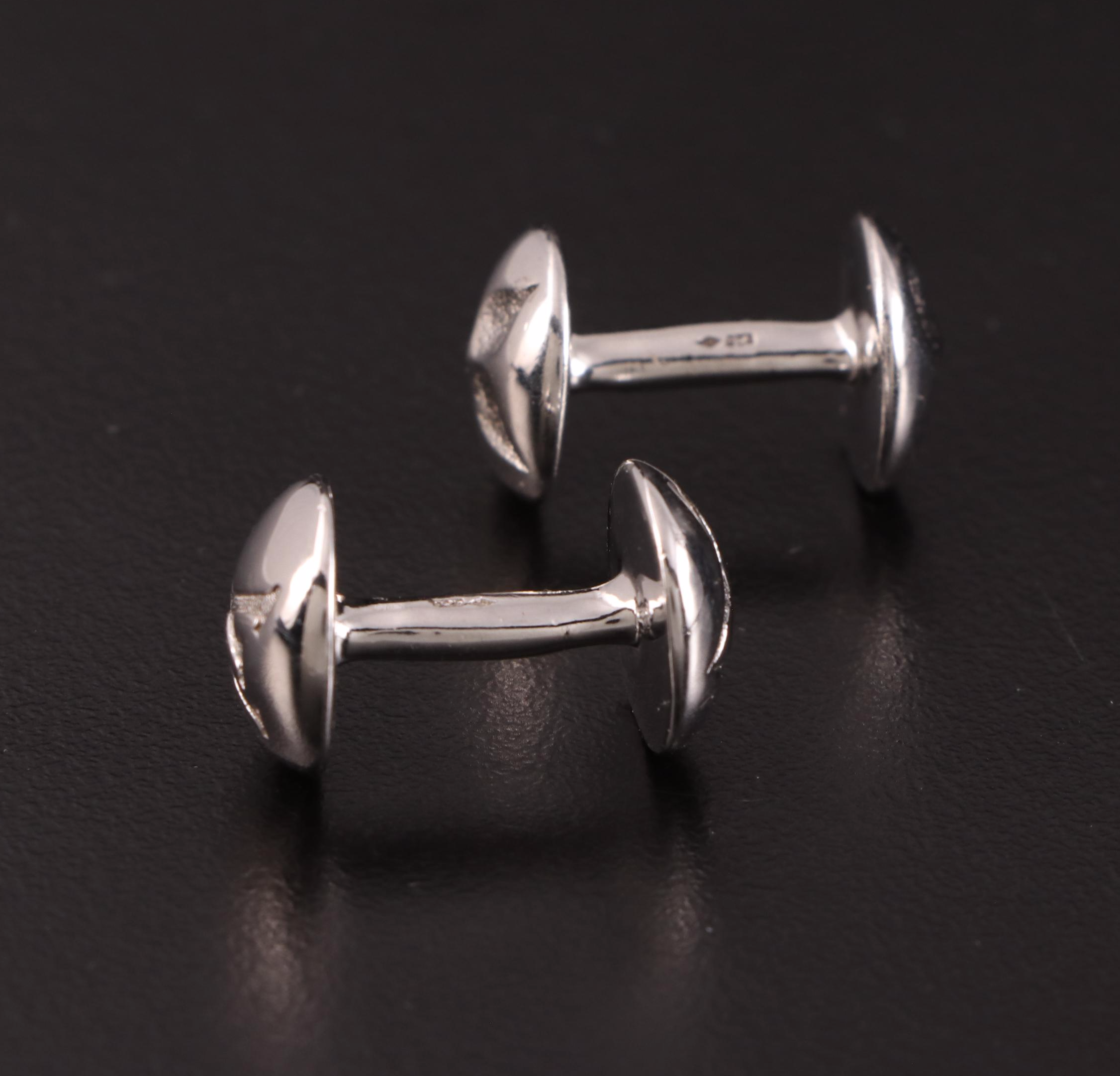 Louis Vuitton Sterling Silver Logo Cufflinks
