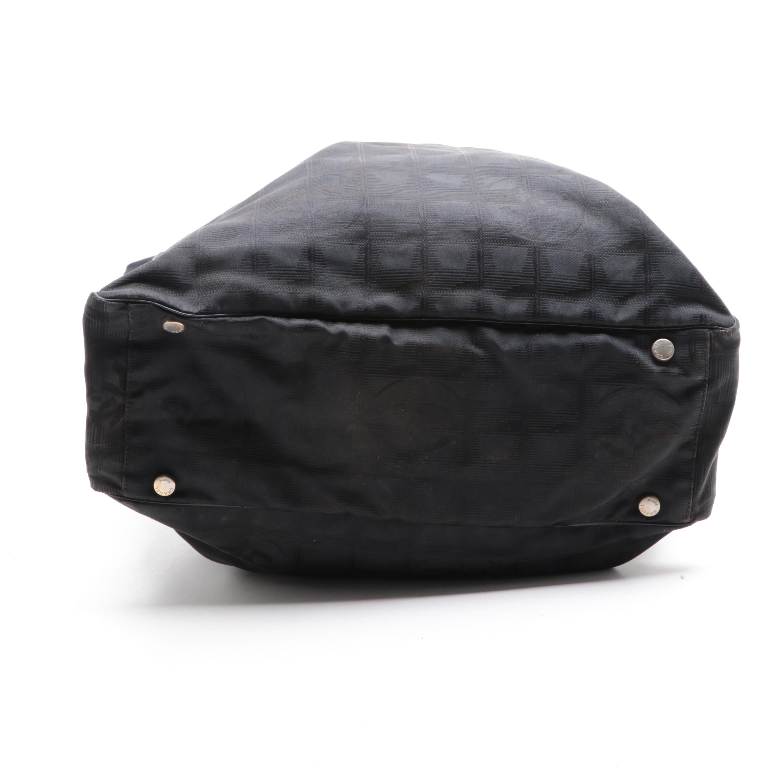 Chanel Travel Line Nylon and Leather Tote Bag