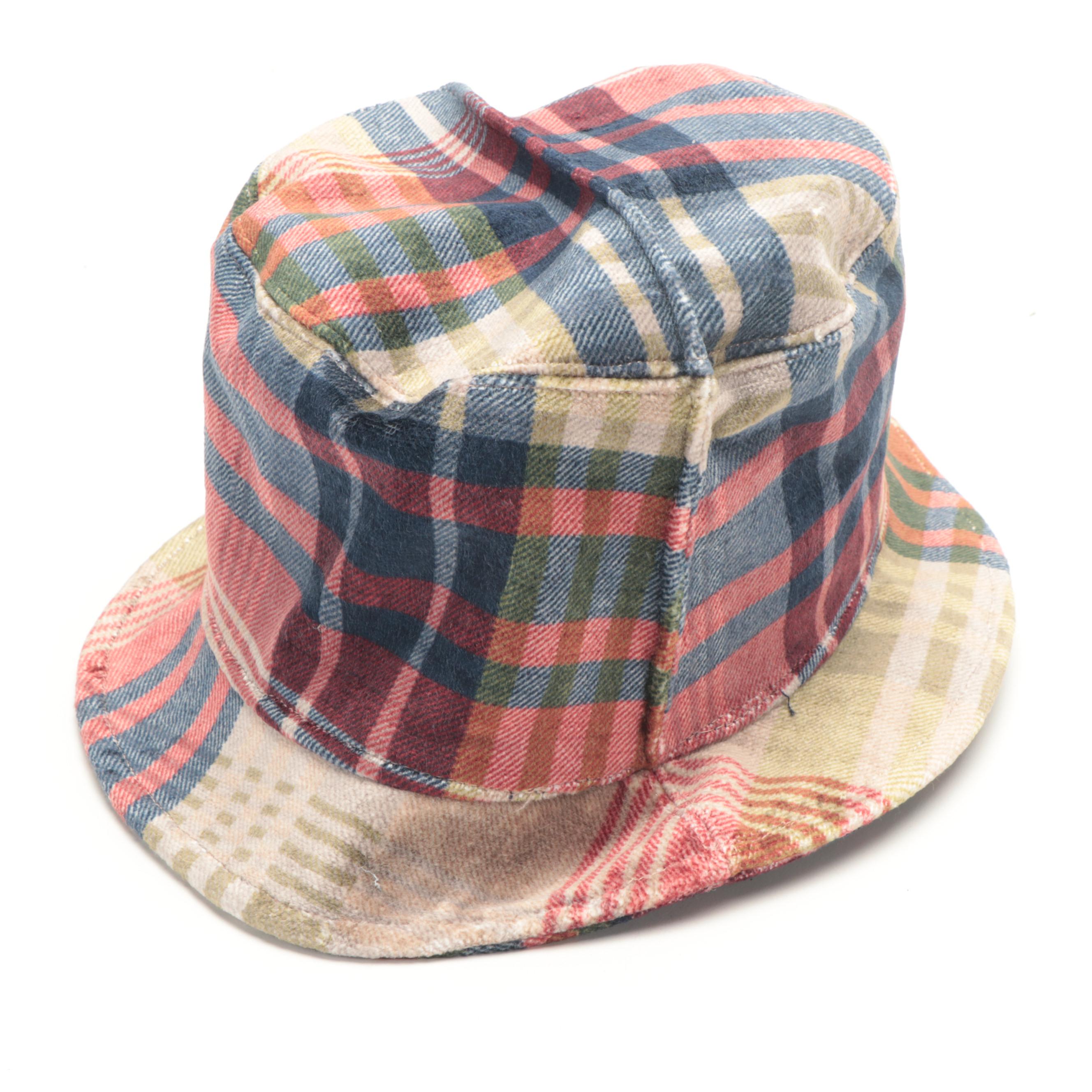 Anthony Peto Plaid Bucket Hat with Echo and Other Knit Beanies