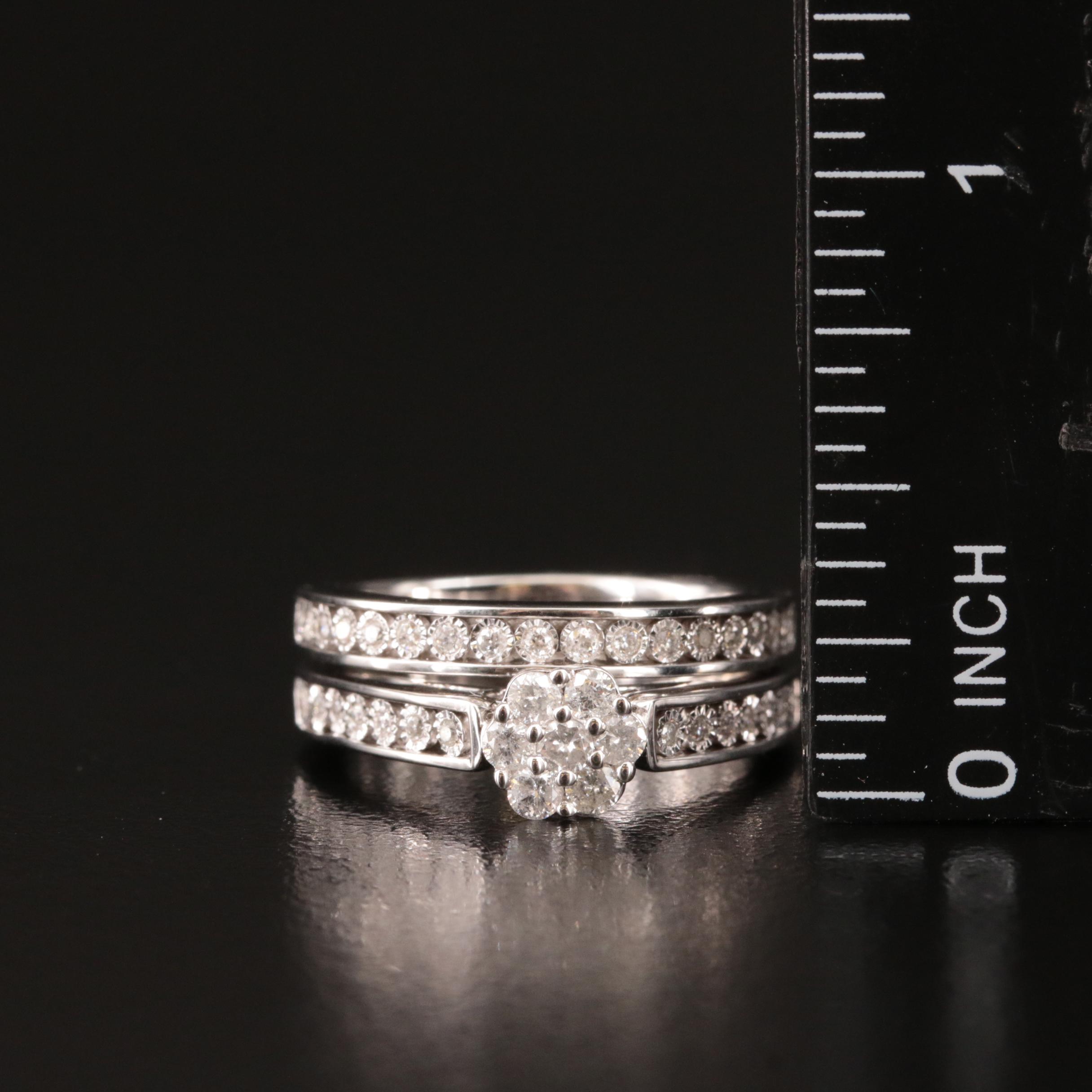 Sterling Diamond Ring Set