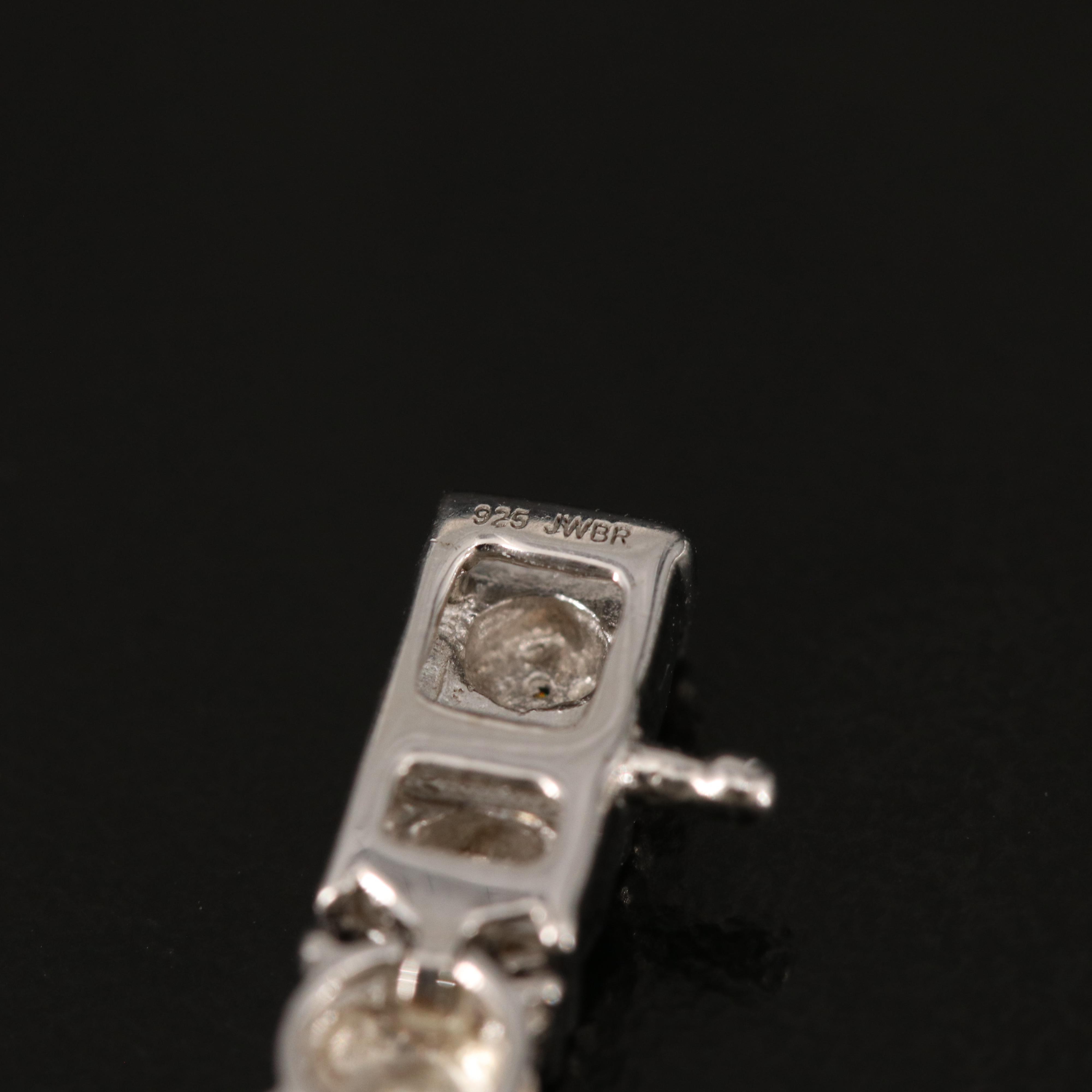 Diamond Line Bracelet in Sterling