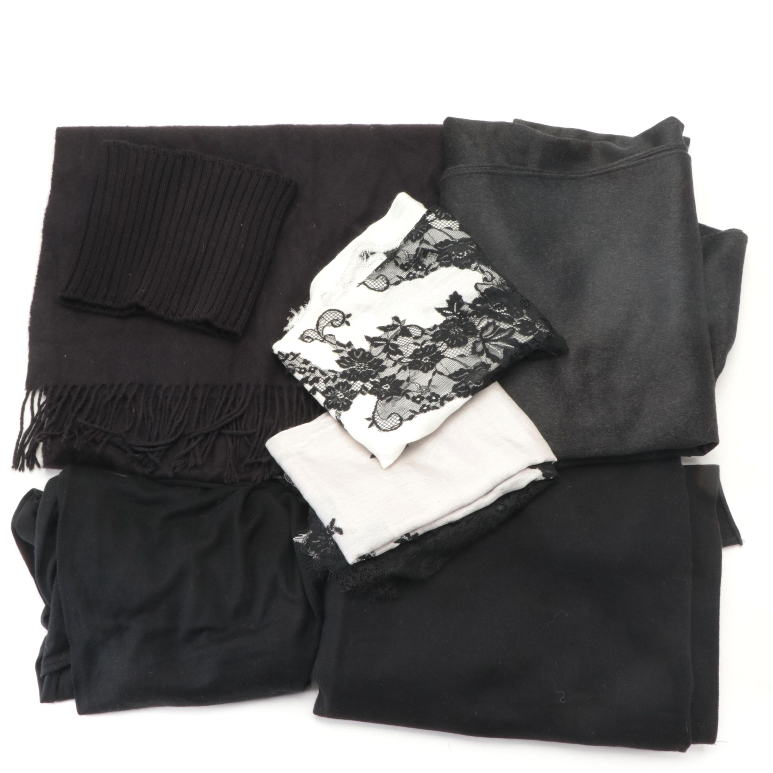 Schweitzer Linen Wool Silk Lace Scarf with Other Scarves