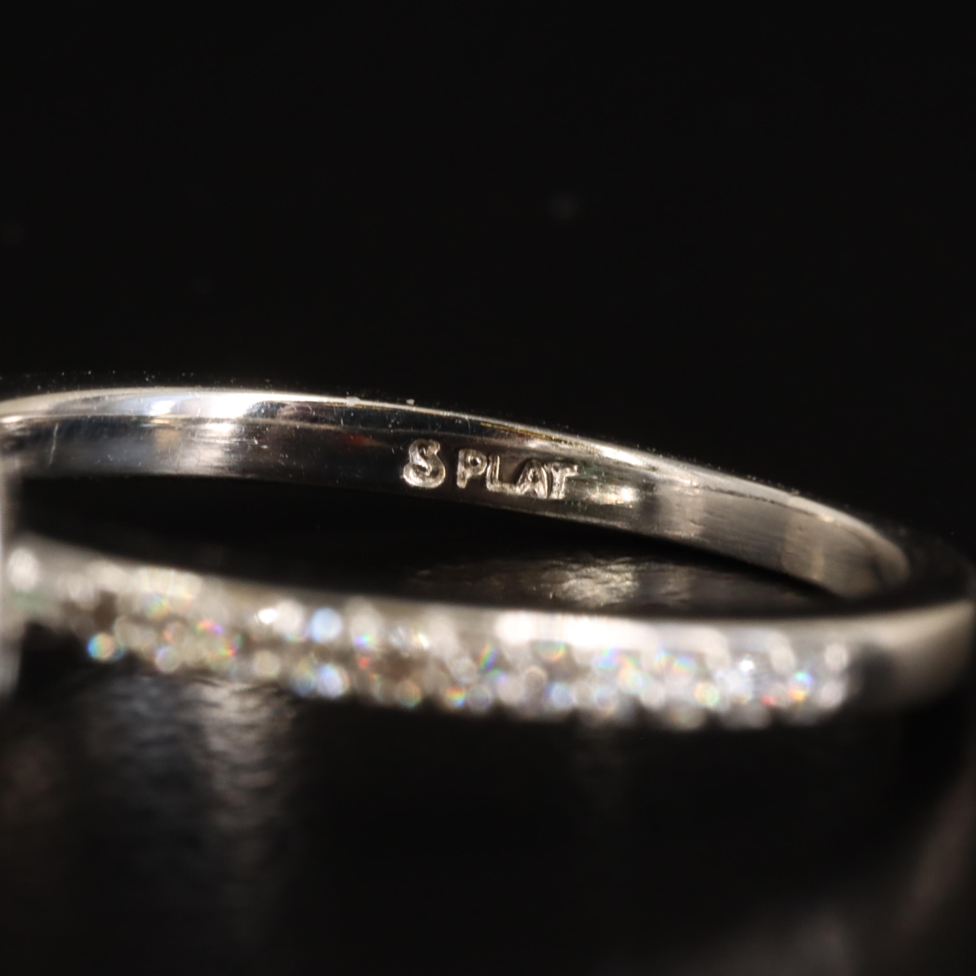 Platinum Emerald and Diamond Ring