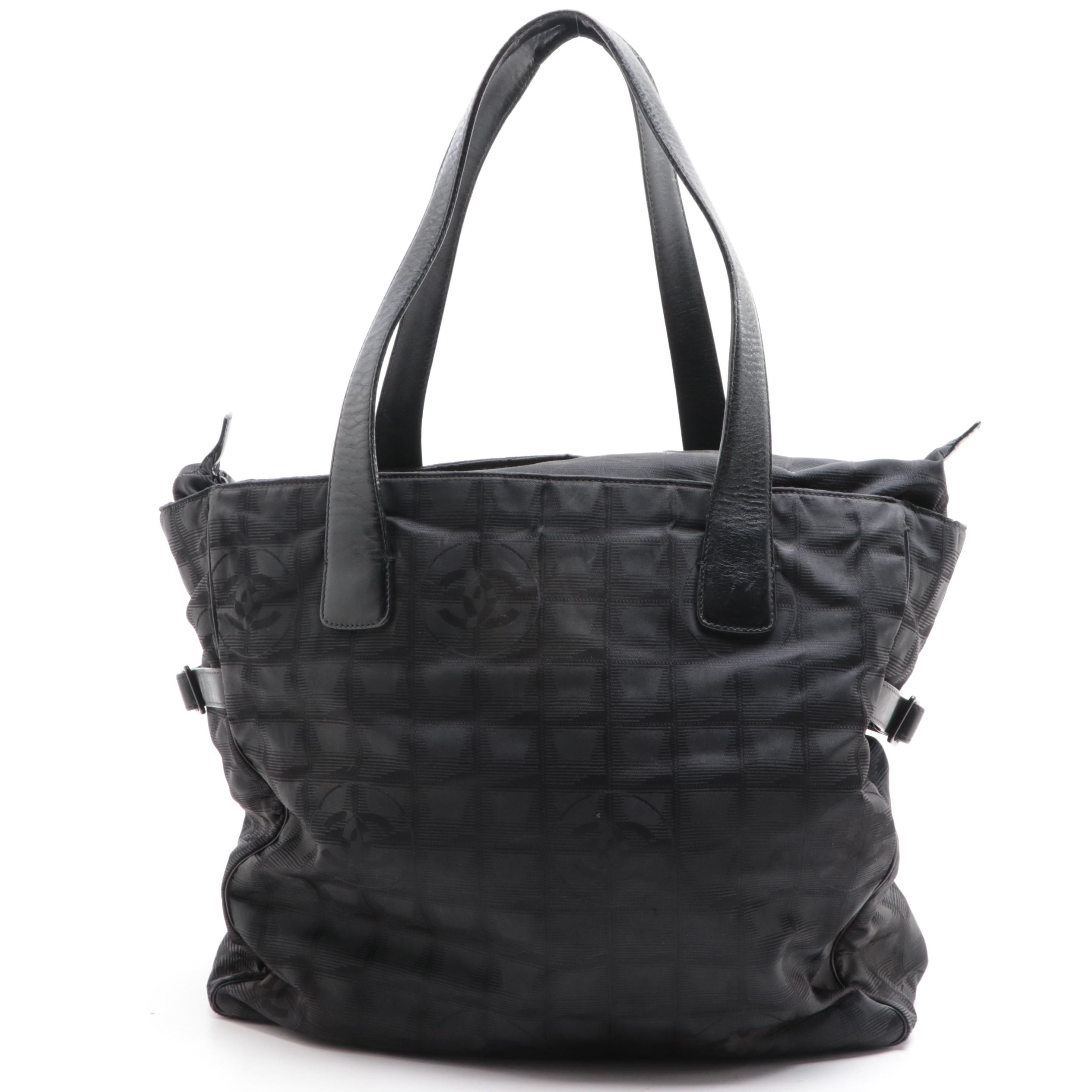 Chanel Travel Line Nylon and Leather Tote Bag