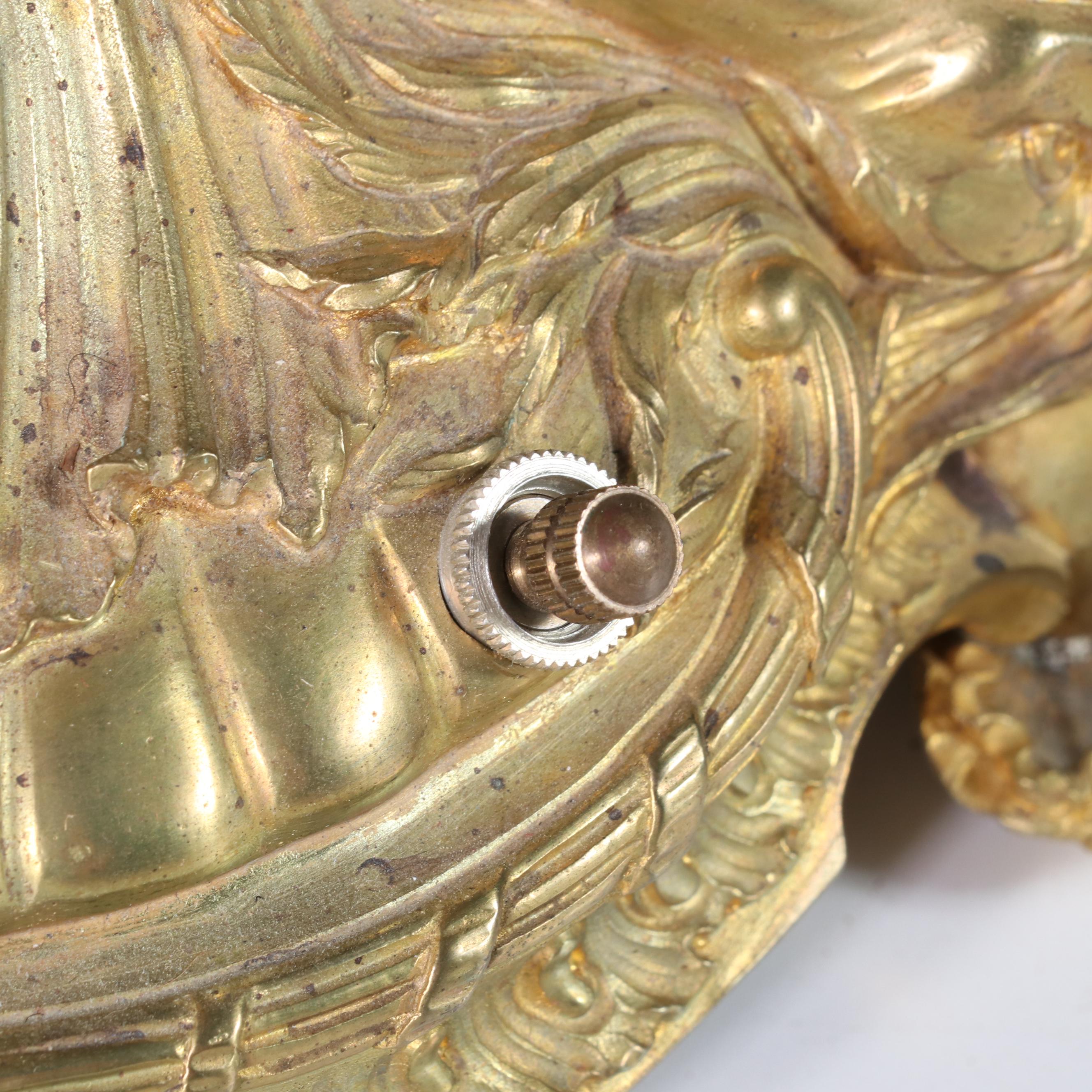 Baroque Style Gilt Metal Table Lamp, Mid to Late 20th Century