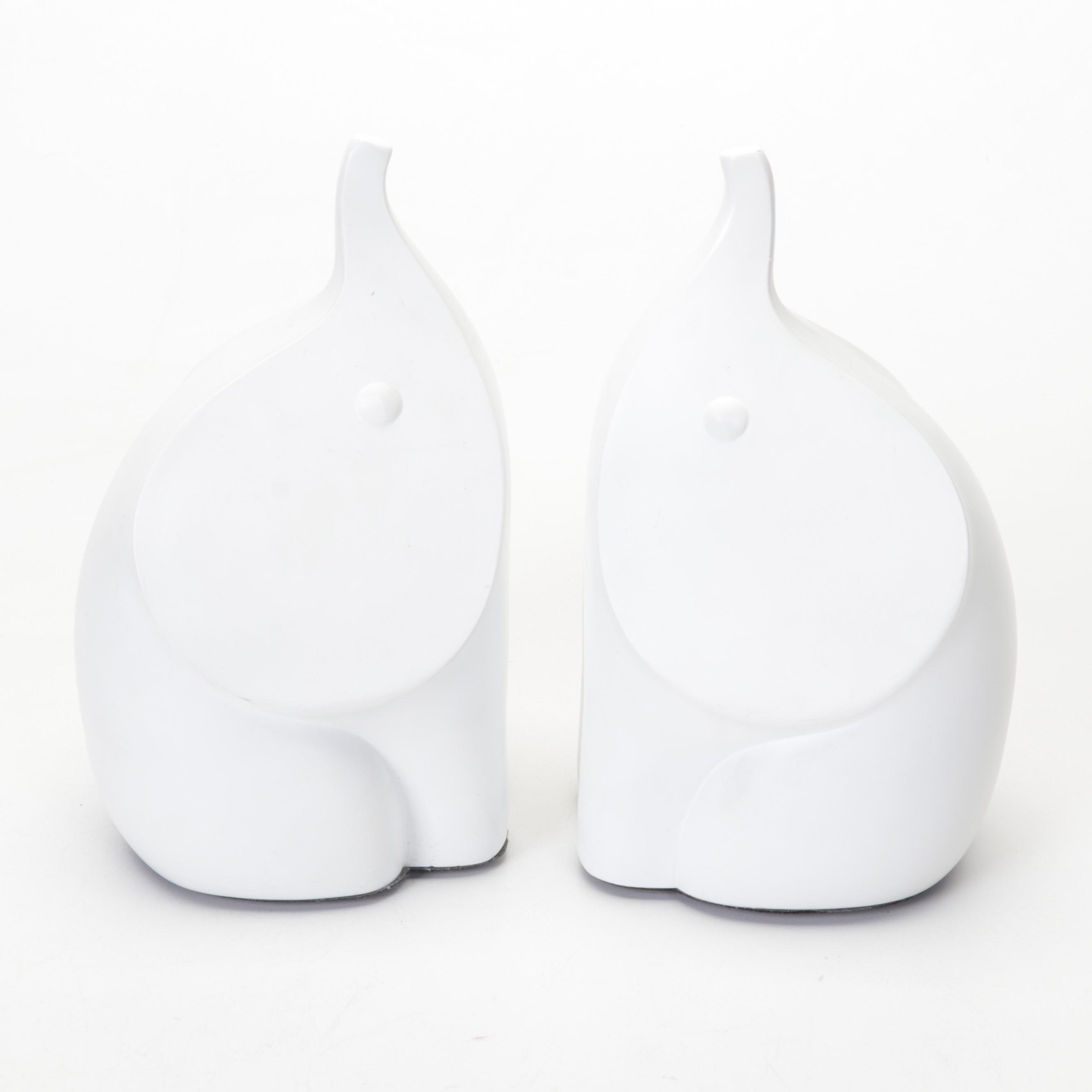 Pair of Jonathan Adler Elephant Bookends, Brass Fish Sculpture, and More Decor