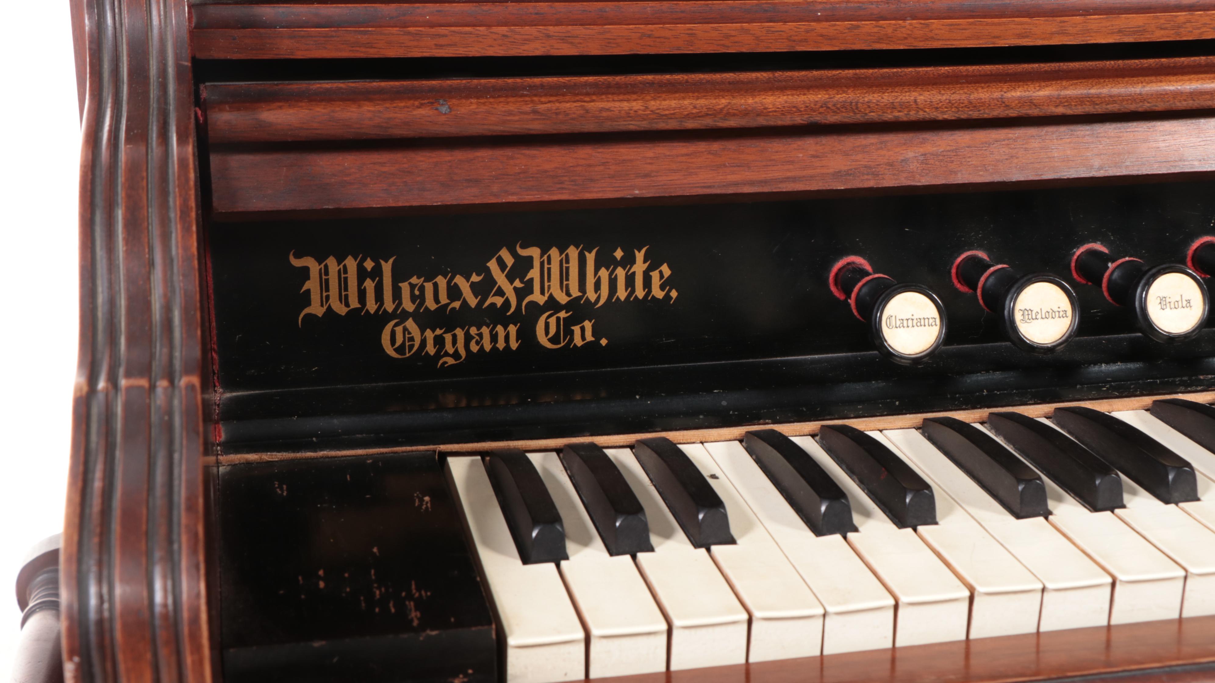 Wilcox & White Walnut Pedal Organ with Electric Vacuum Pump, Late 19th Century