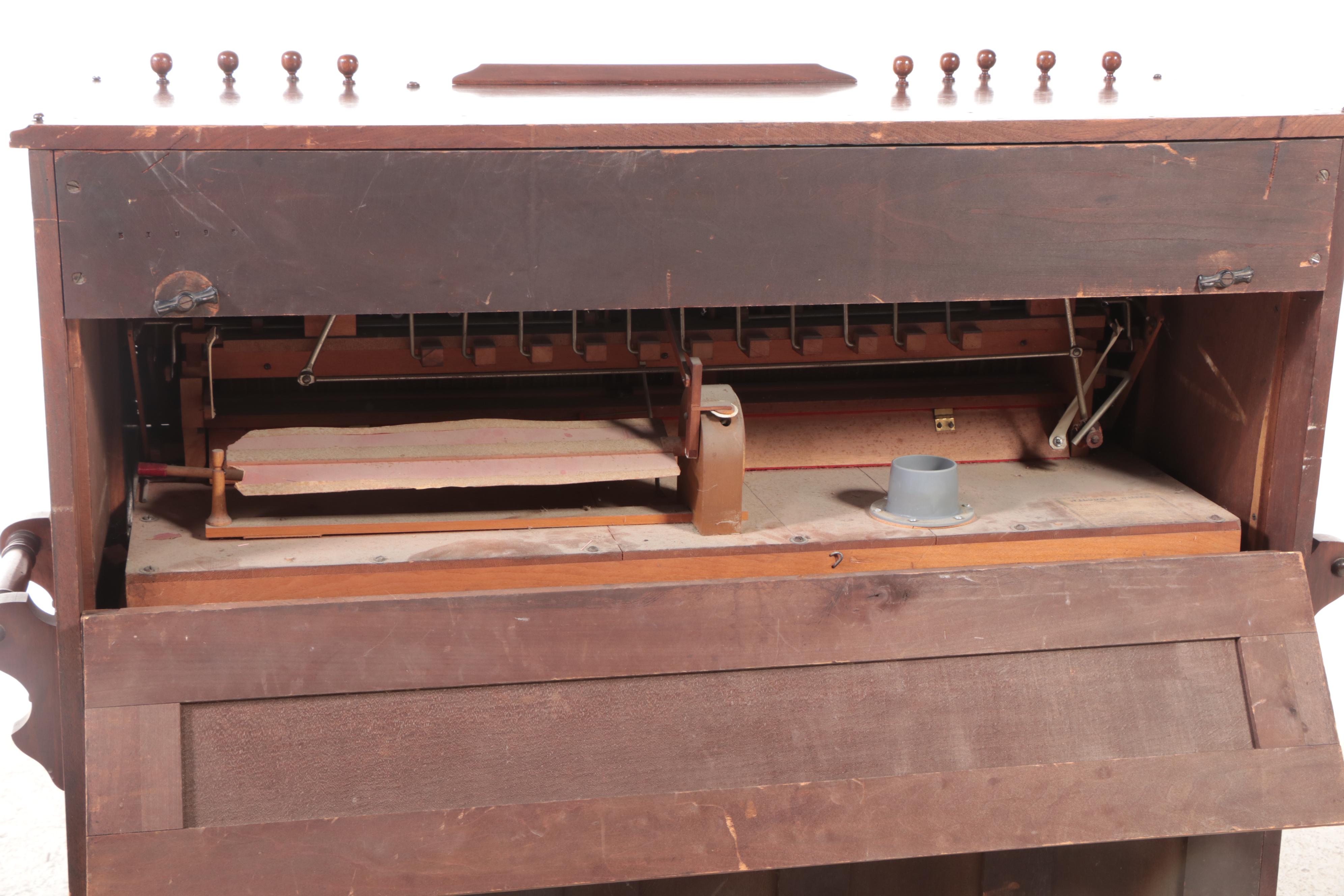 Wilcox & White Walnut Pedal Organ with Electric Vacuum Pump, Late 19th Century