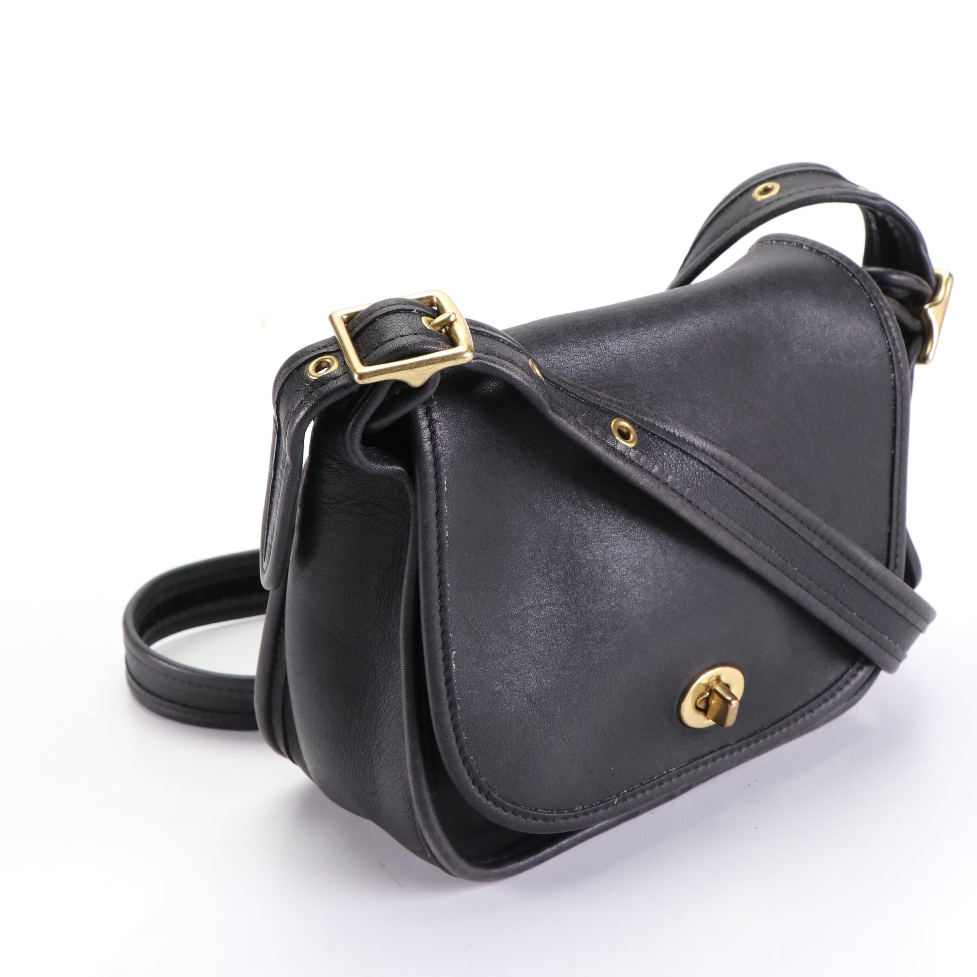 Coach Legacy Trail Crossbody Bag in Black Leather