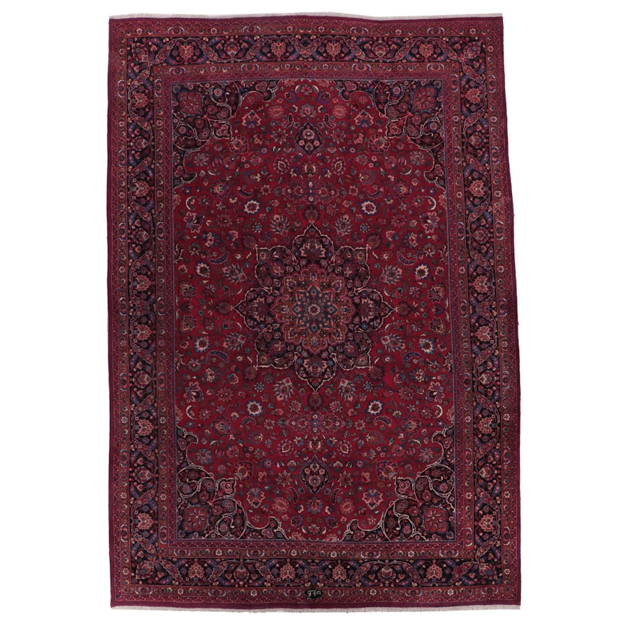 11'5 x 16'11 Hand-Knotted Signed Persian Mahal Room Sized Rug