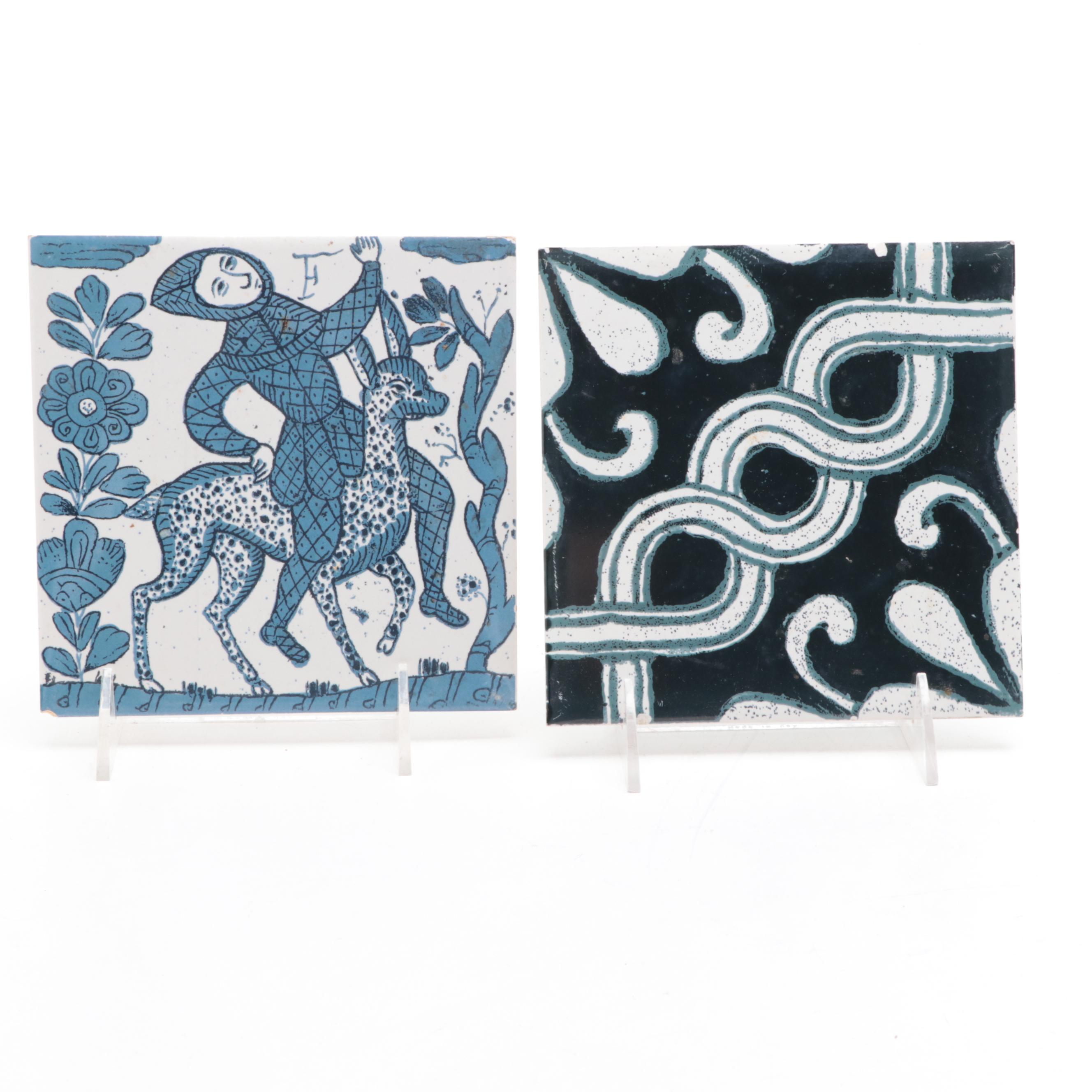 Fez Pottery Ceramic Decorative Plate with Mexican Decorative Tiles