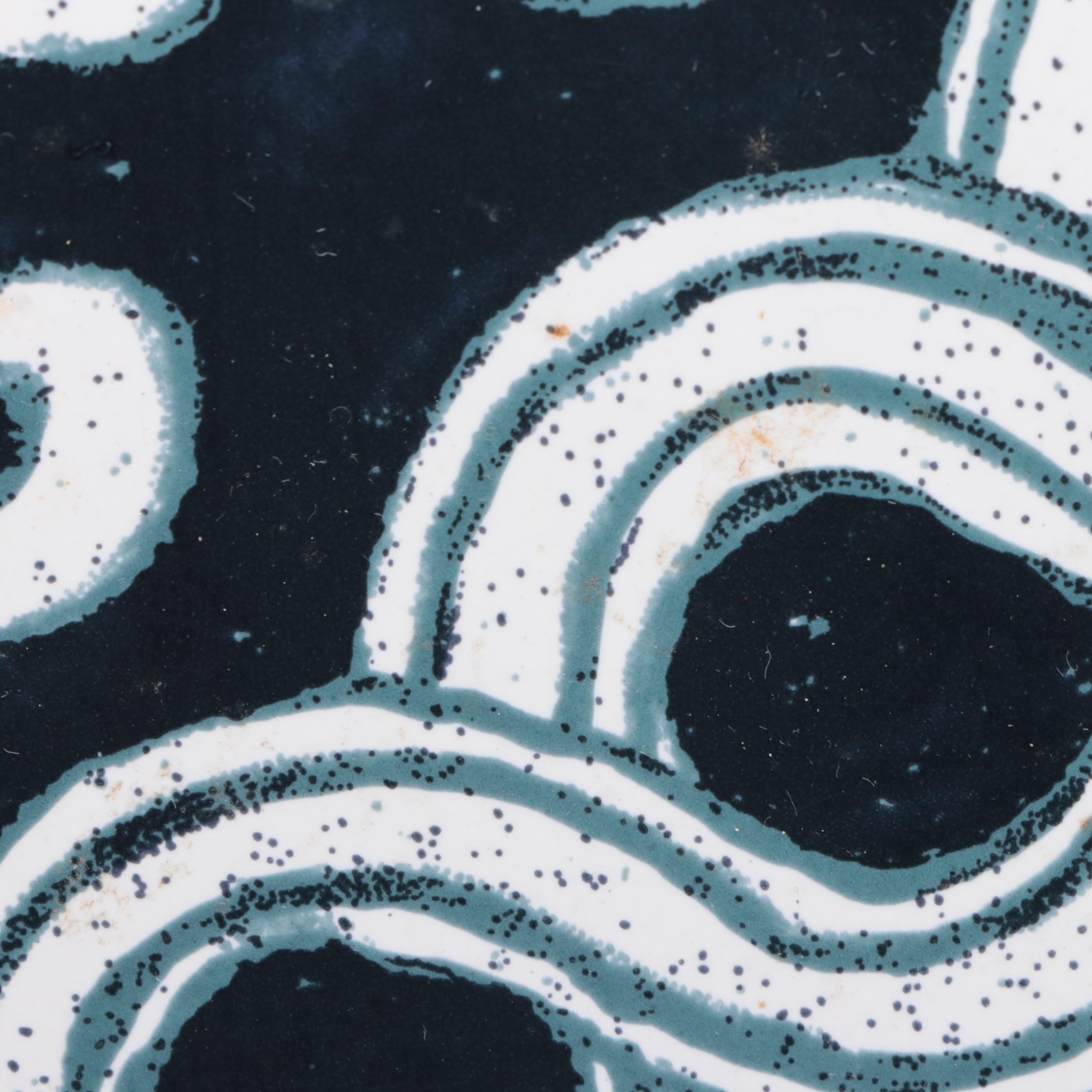 Fez Pottery Ceramic Decorative Plate with Mexican Decorative Tiles