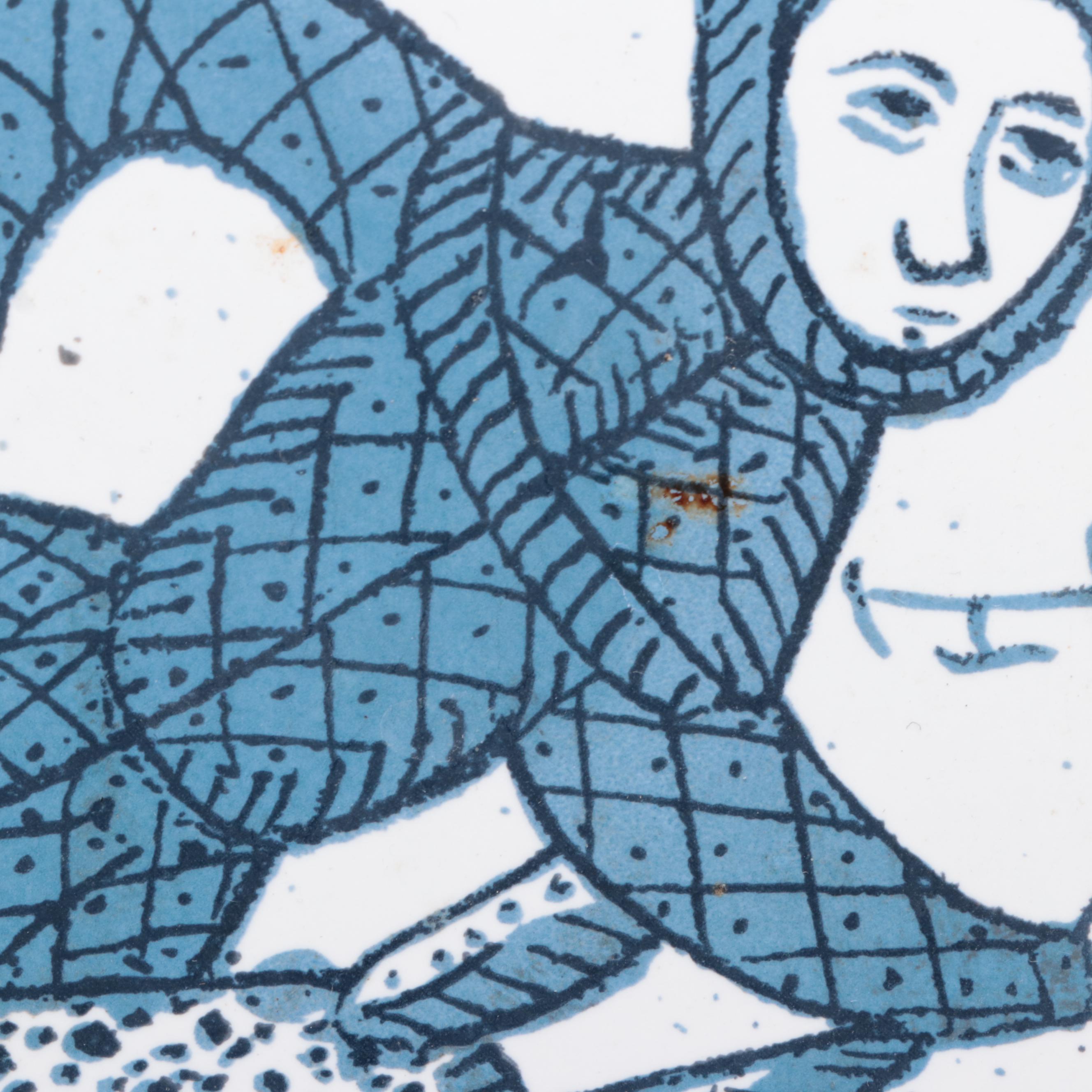 Fez Pottery Ceramic Decorative Plate with Mexican Decorative Tiles