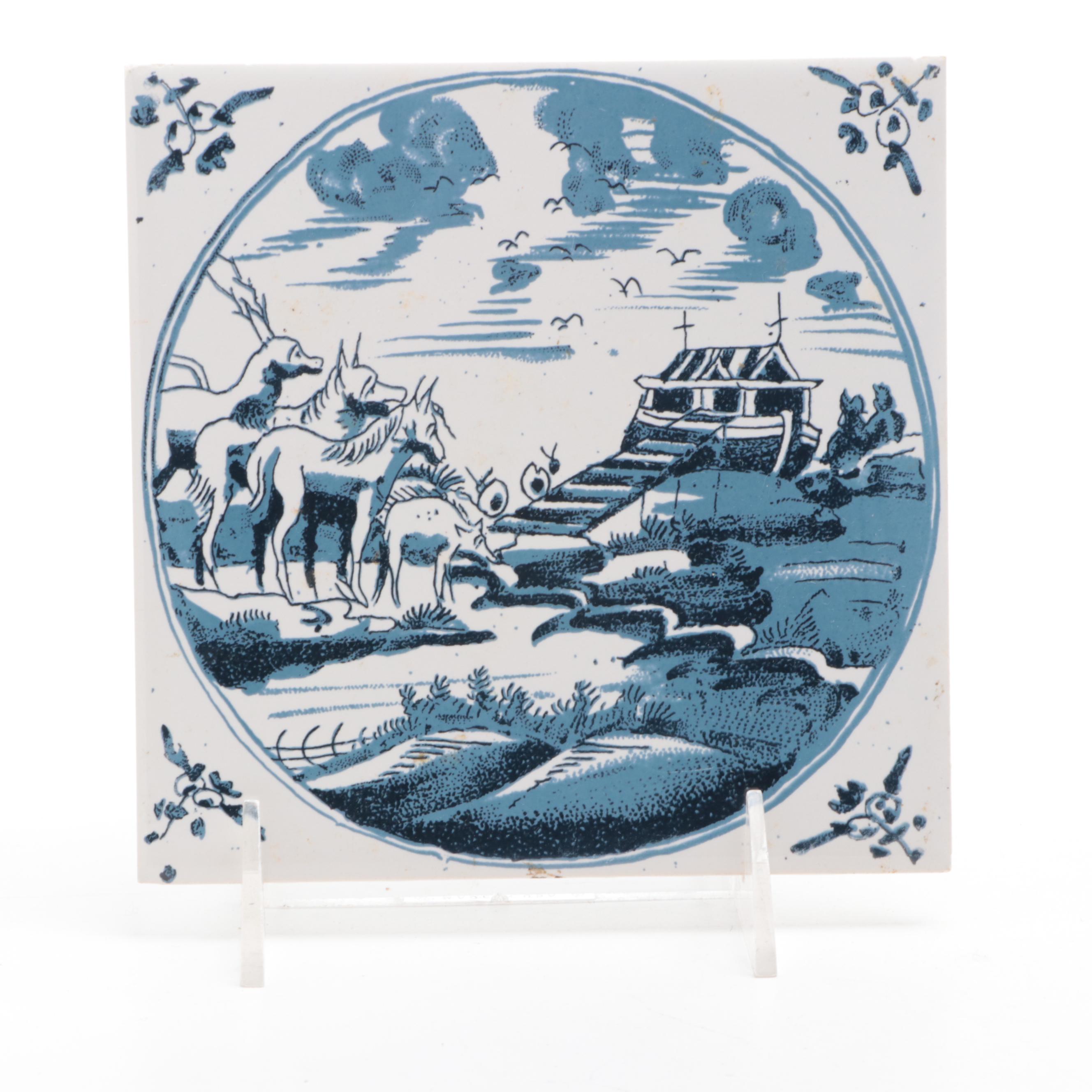 Fez Pottery Ceramic Decorative Plate with Mexican Decorative Tiles