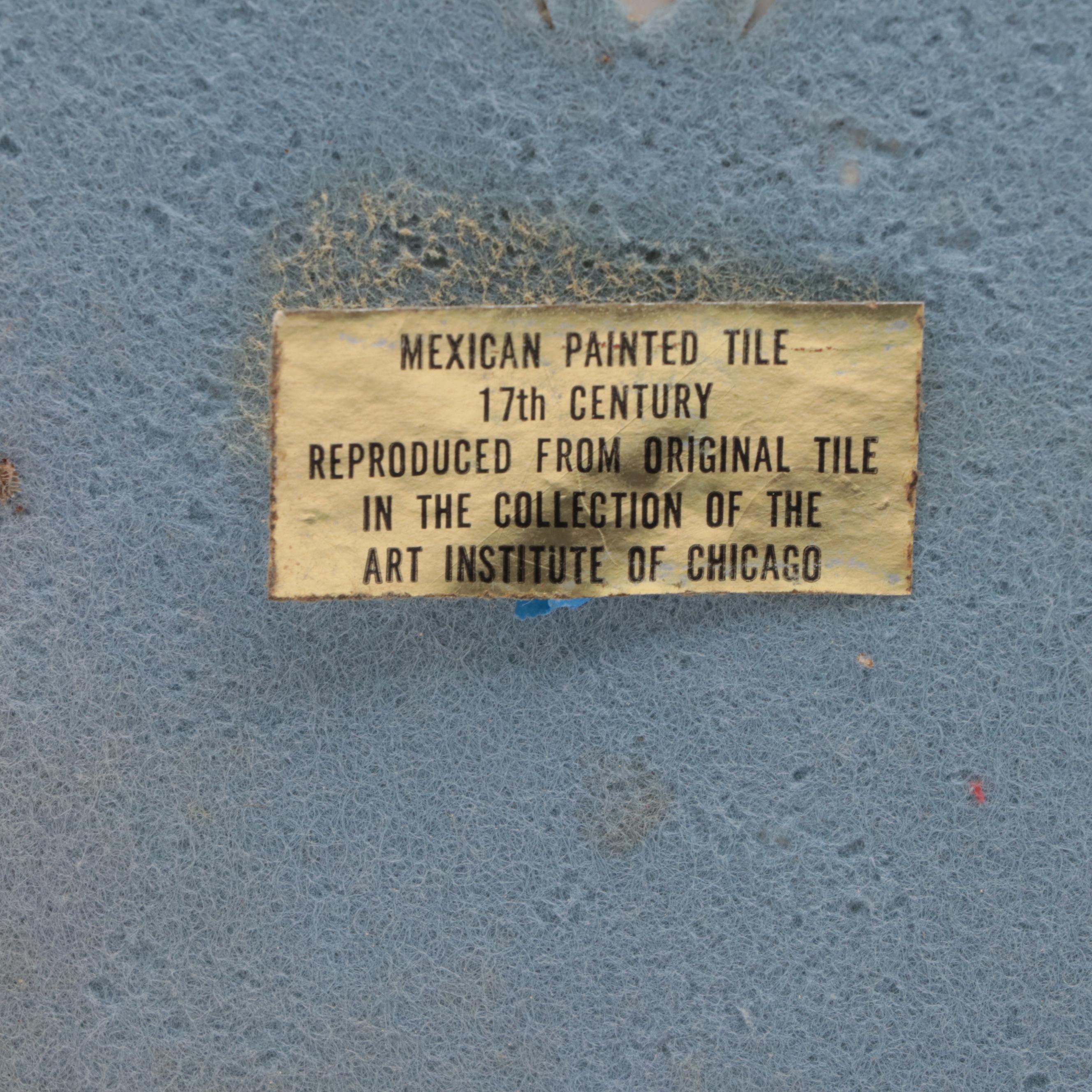 Fez Pottery Ceramic Decorative Plate with Mexican Decorative Tiles