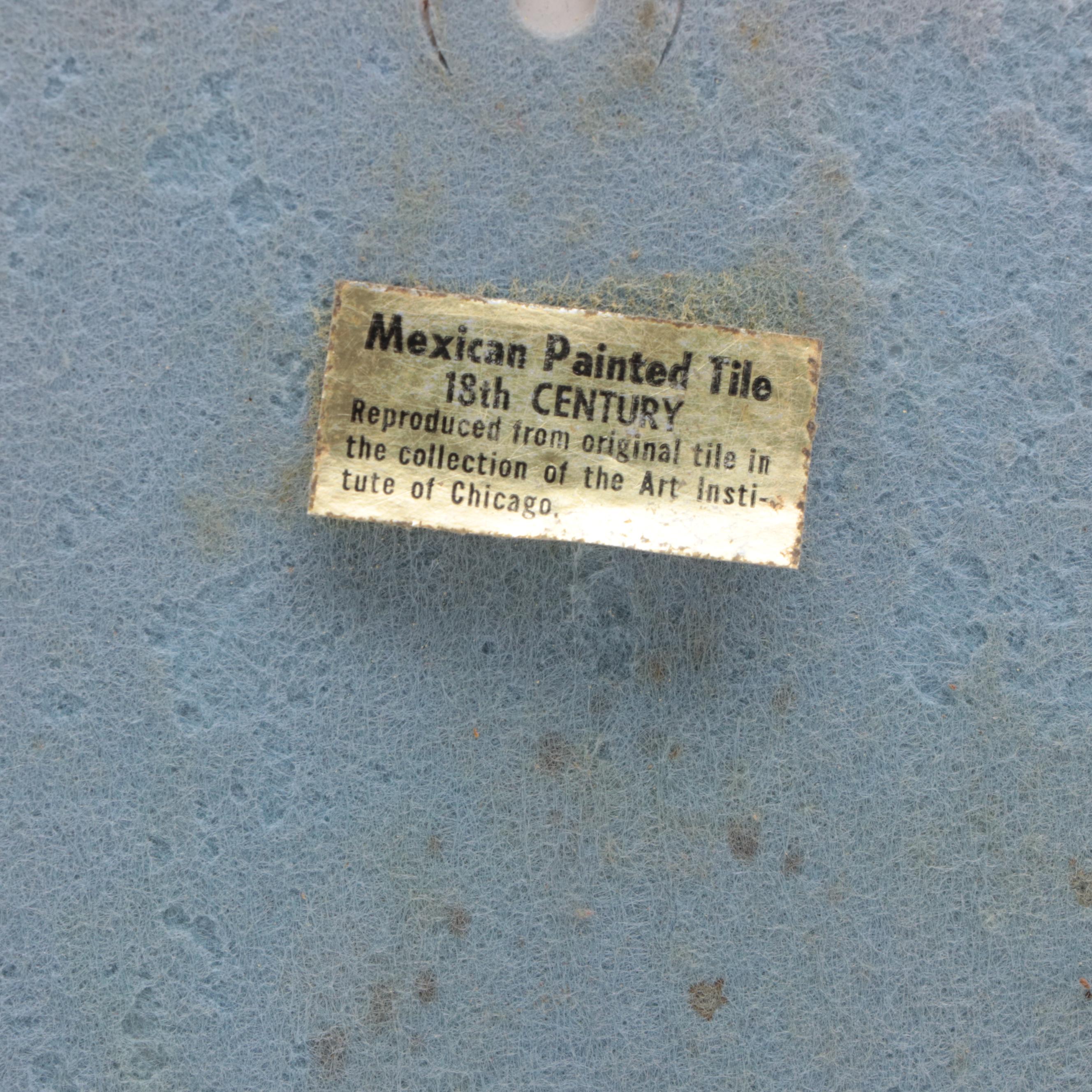 Fez Pottery Ceramic Decorative Plate with Mexican Decorative Tiles