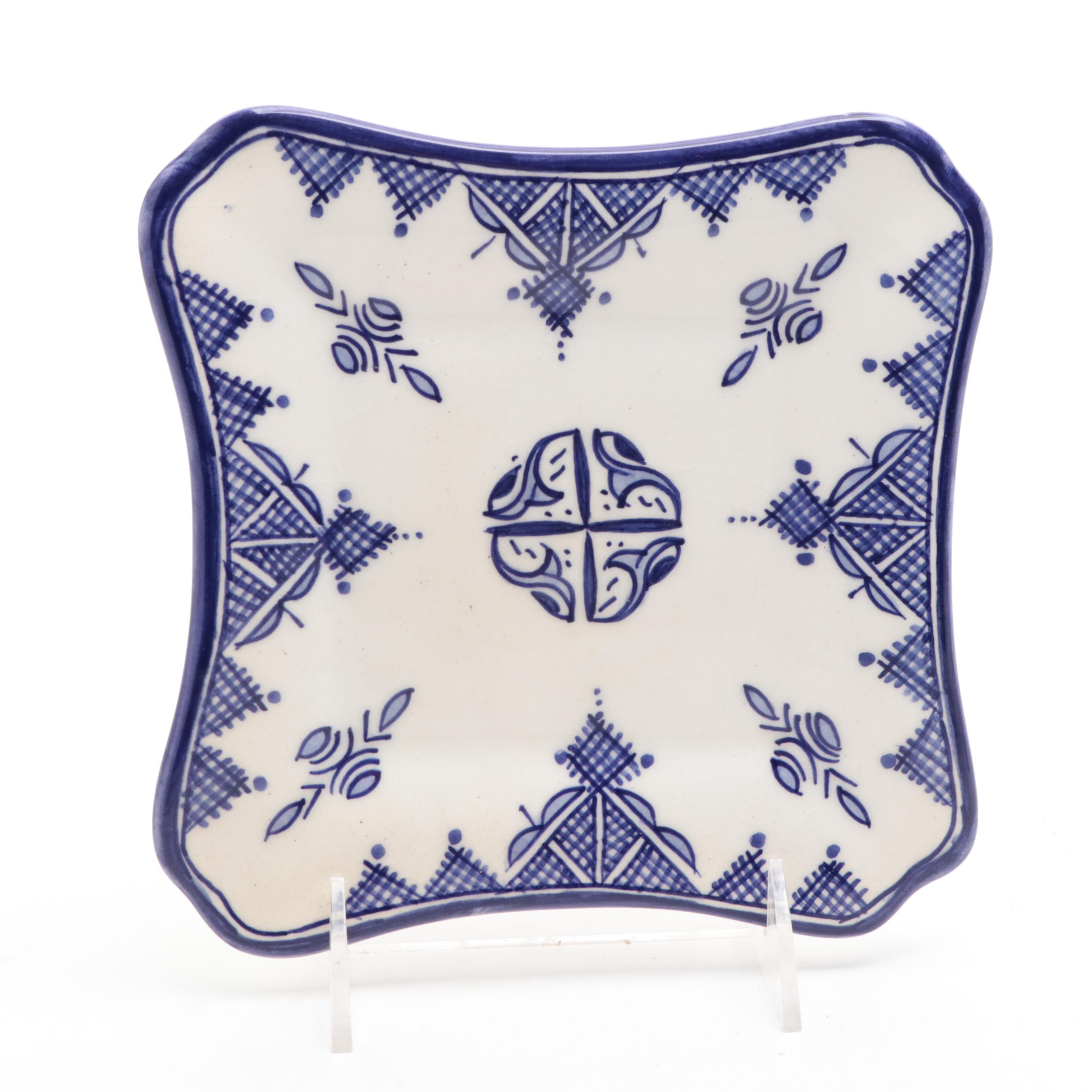 Fez Pottery Ceramic Decorative Plate with Mexican Decorative Tiles