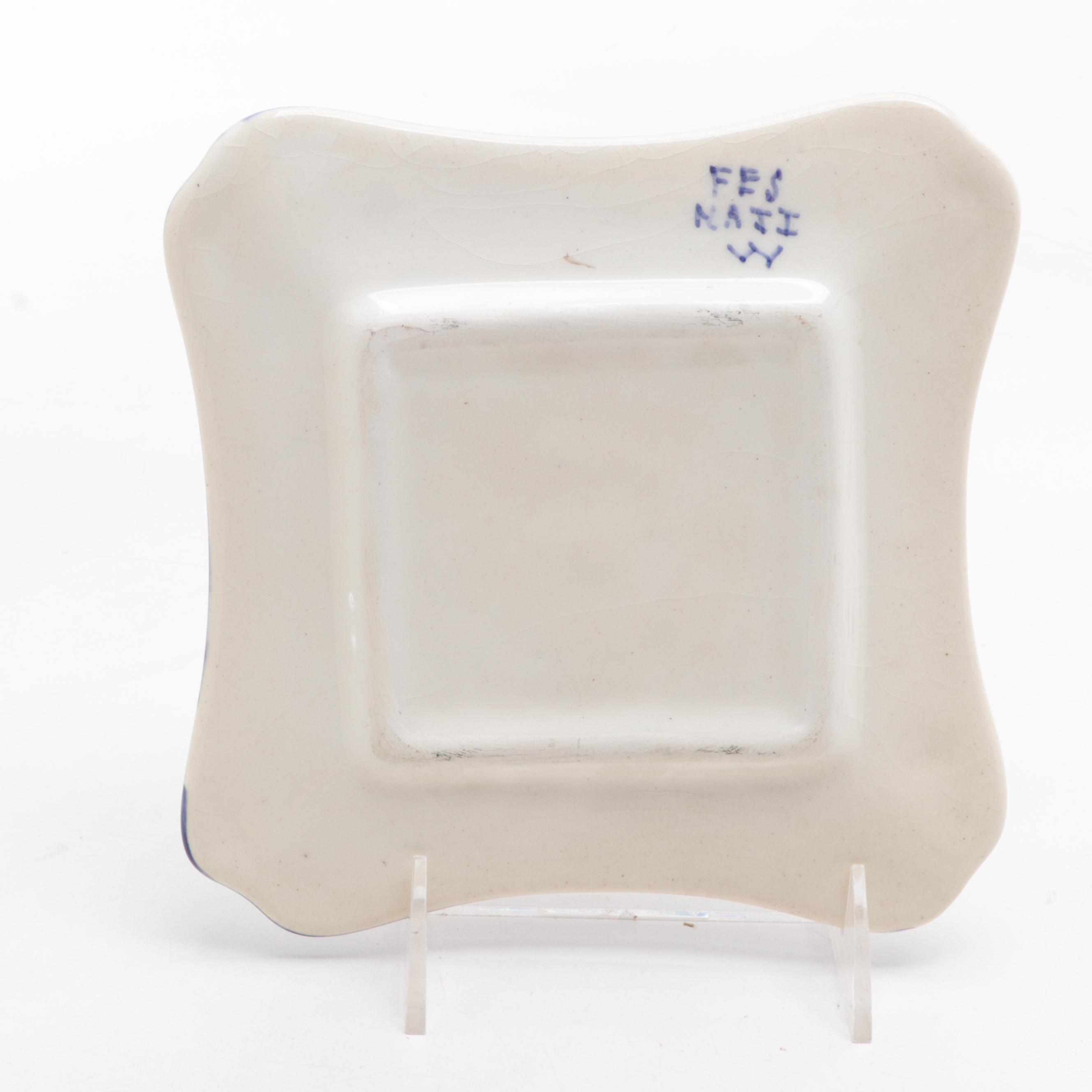 Fez Pottery Ceramic Decorative Plate with Mexican Decorative Tiles