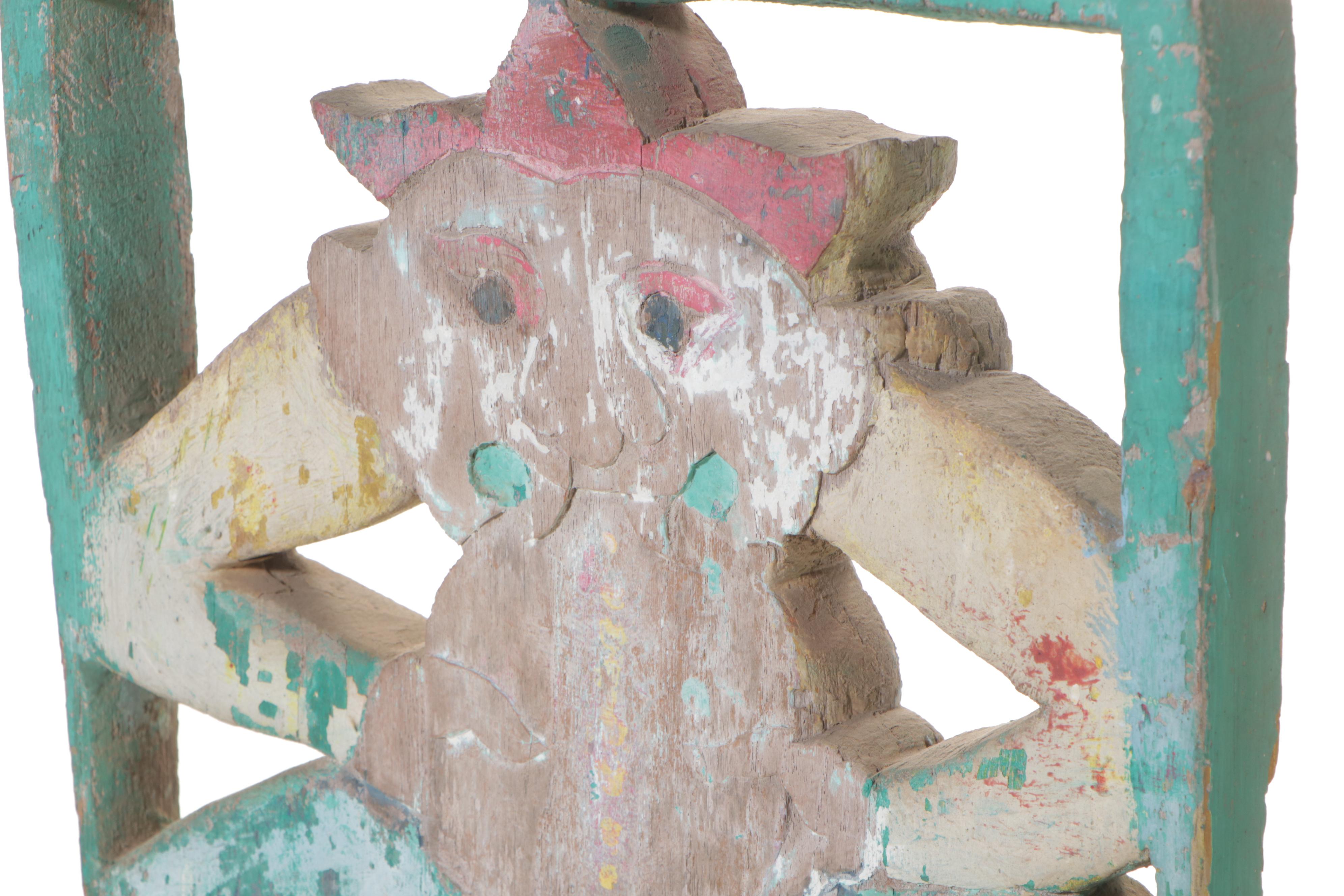 Burmese Teak Buddhist Temple Corbel, Mid-20th Century