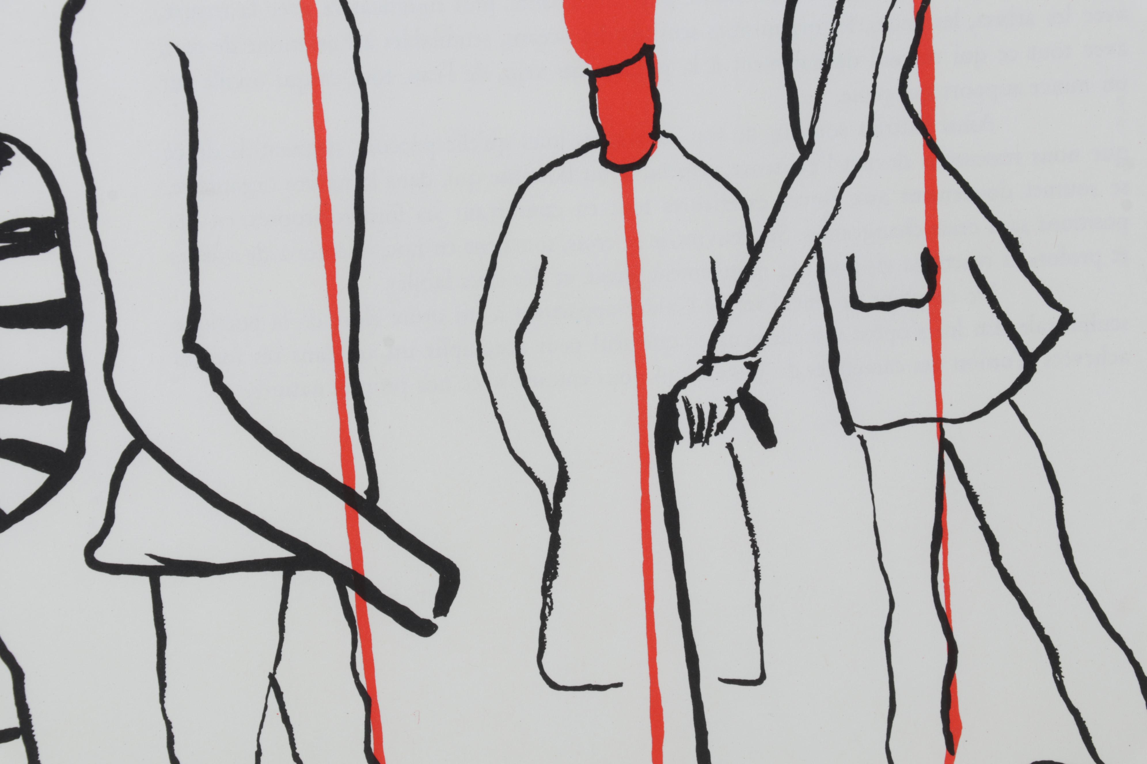 Alexander Calder Double-Page Color Lithograph for "Derrière le Miroir," 1966