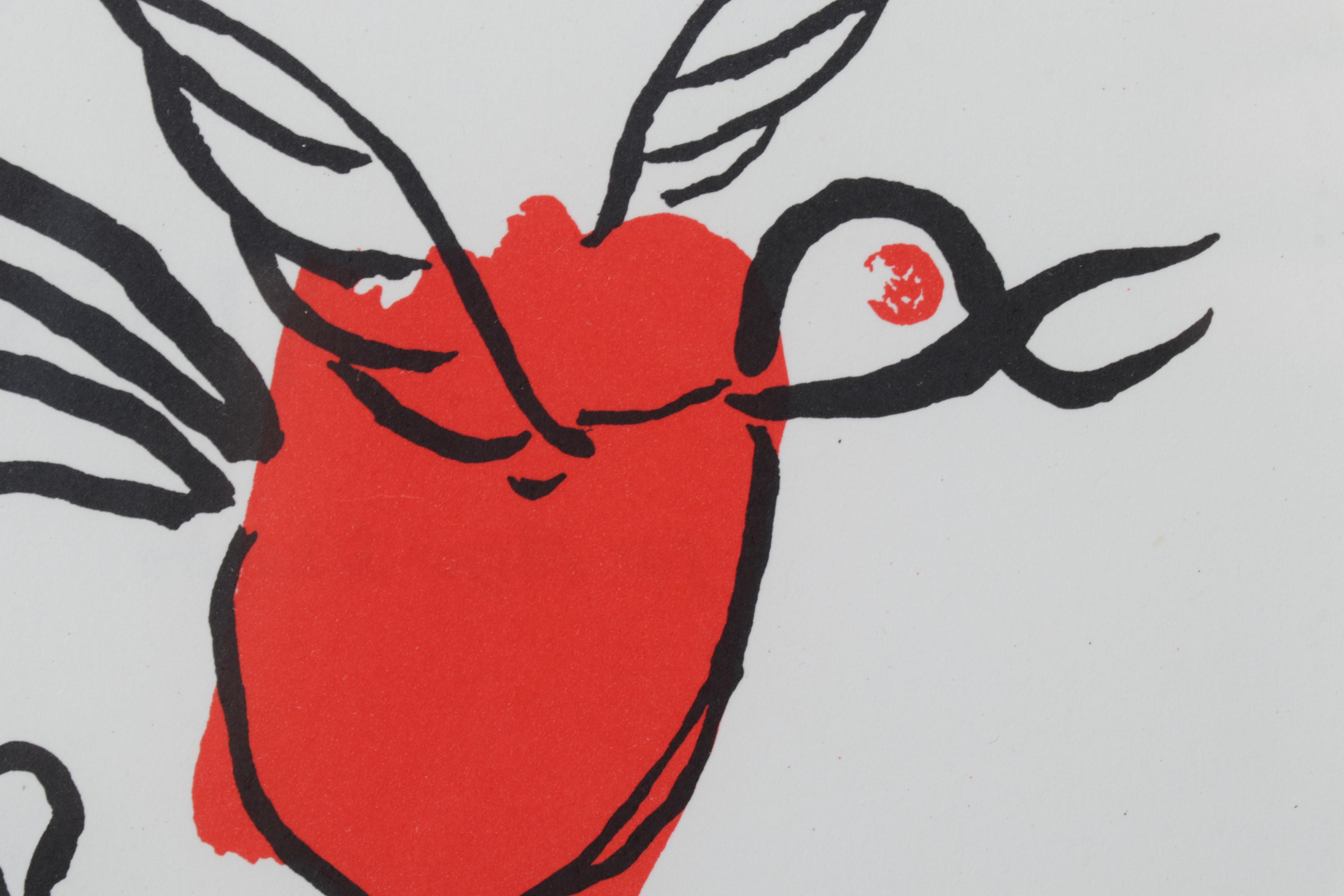 Alexander Calder Double-Page Color Lithograph for "Derrière le Miroir," 1966