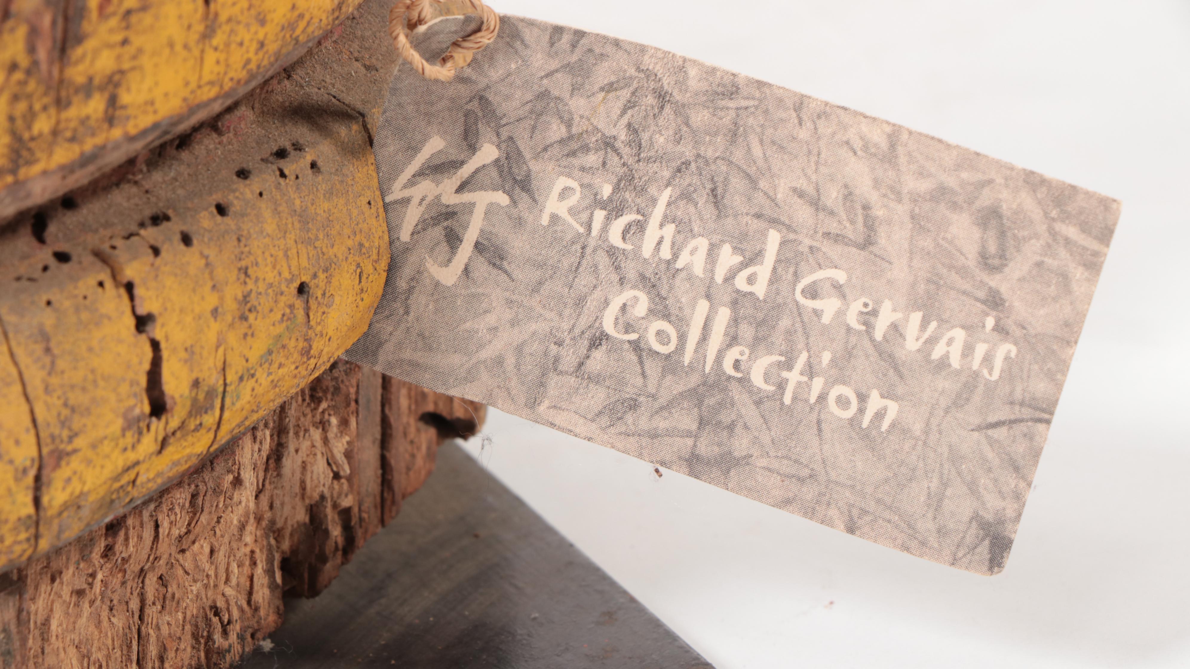 Vietnamese Hand-Painted Carved Wood Sculpture of Peacock