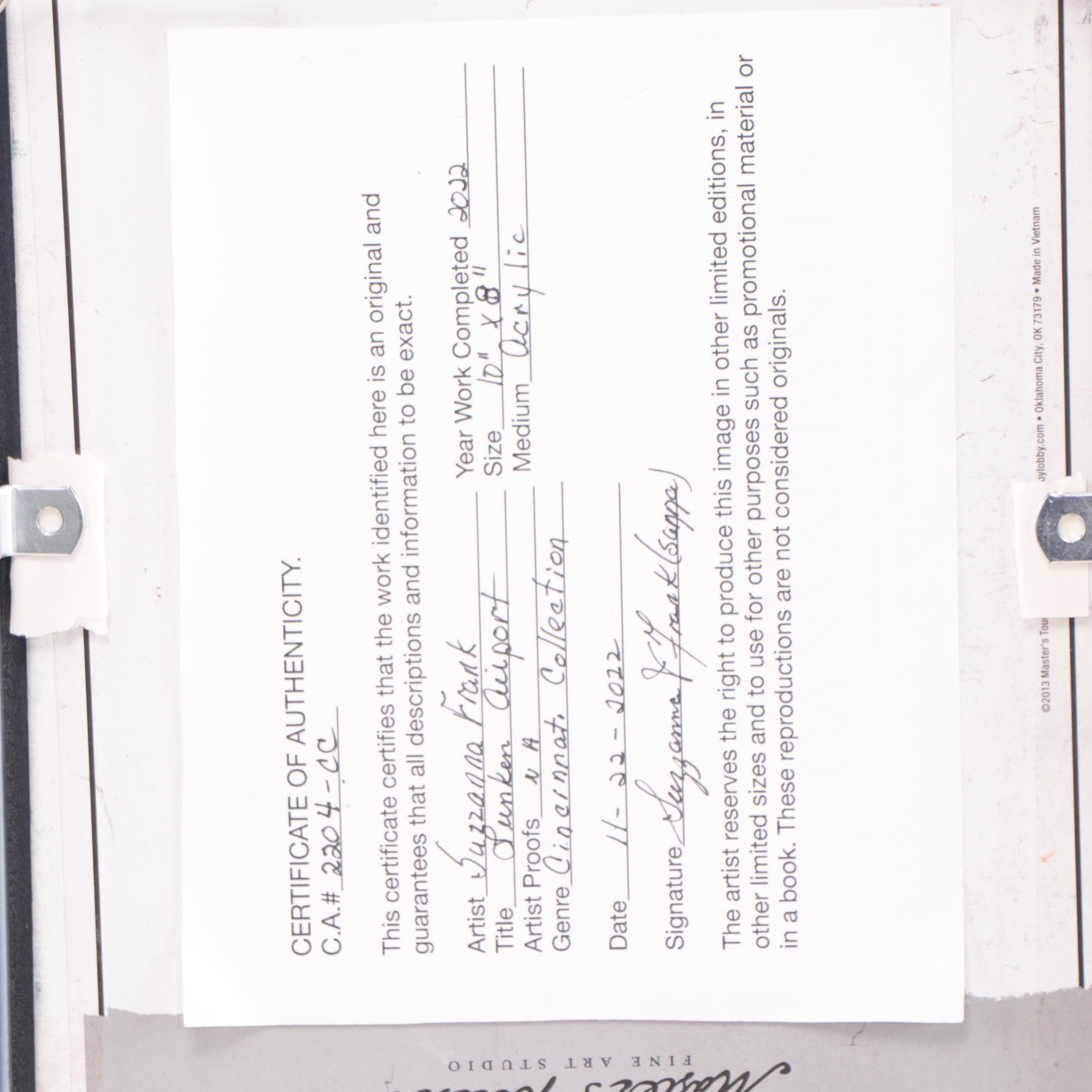 Sanna Acrylic Painting "Lunken Airport," 2022