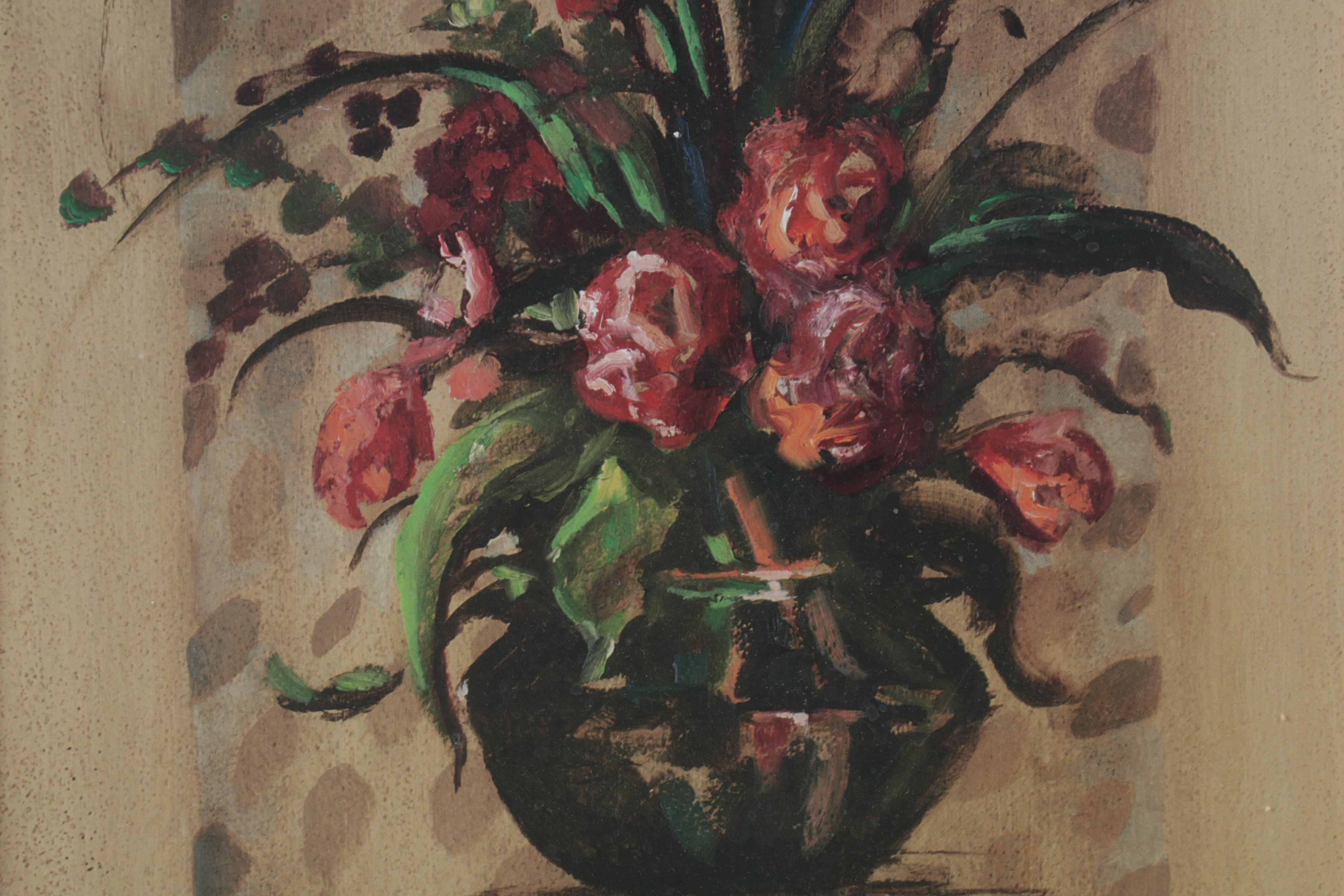 Floral Still Life Offset Lithographs, Circa 2000