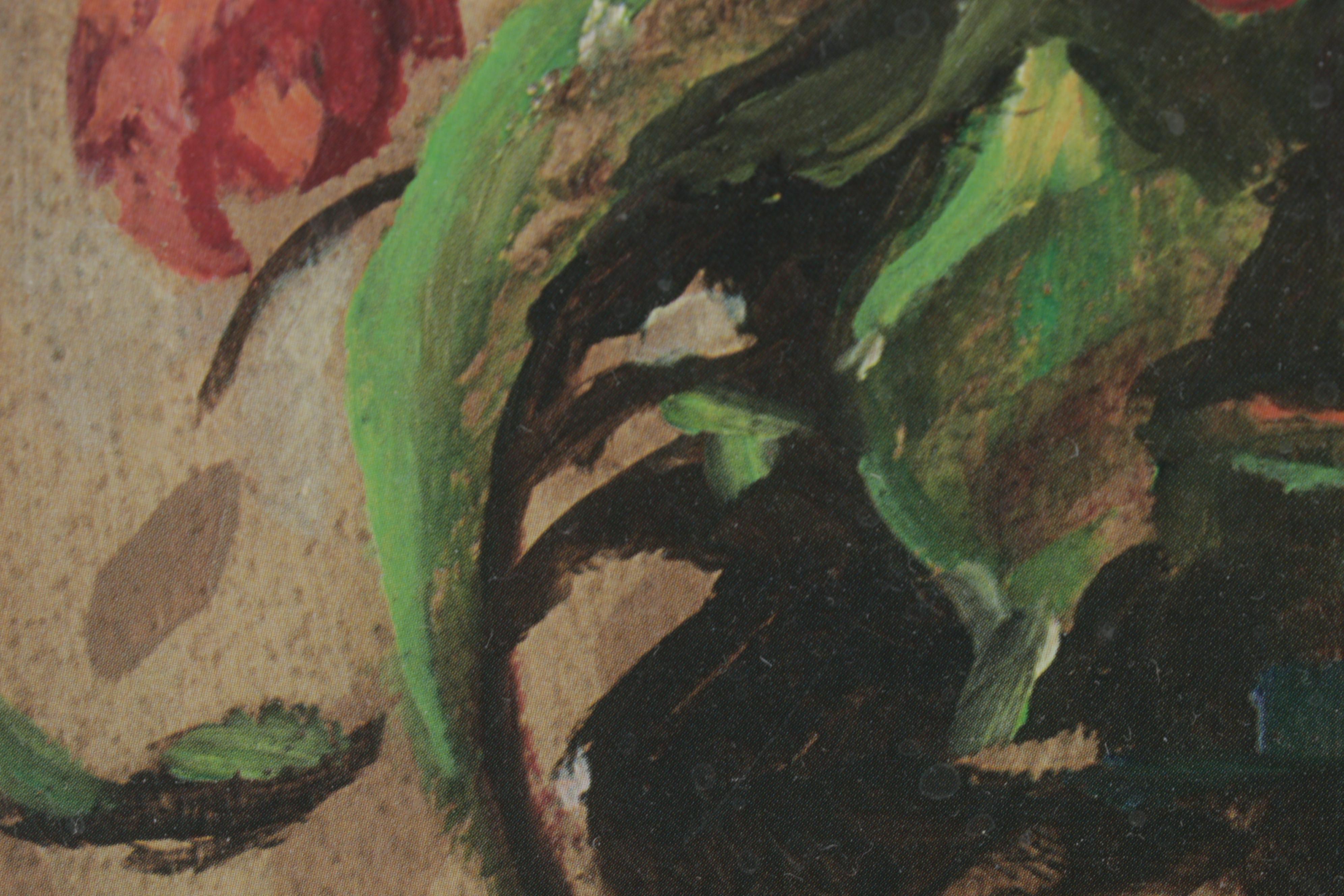 Floral Still Life Offset Lithographs, Circa 2000