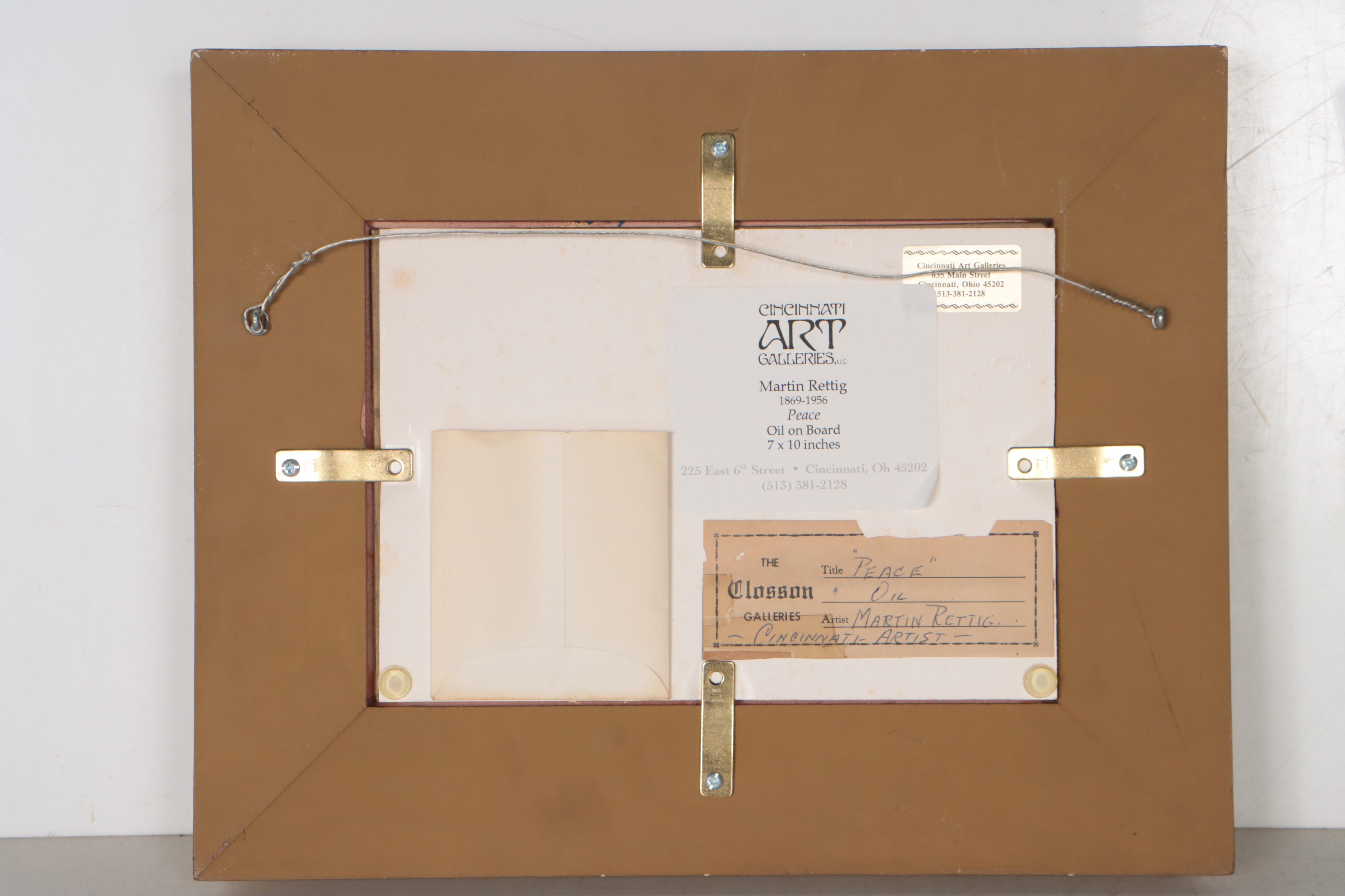 Martin Rettig Tonalist Landscape Oil Painting "Peace"