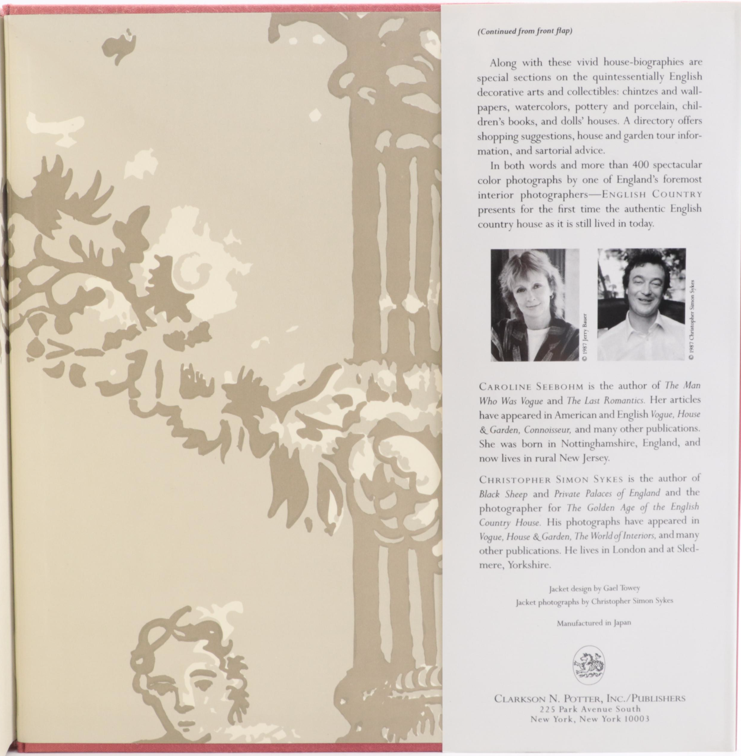 First American Edition "The Glory of the English House" by Lionel Esher and More