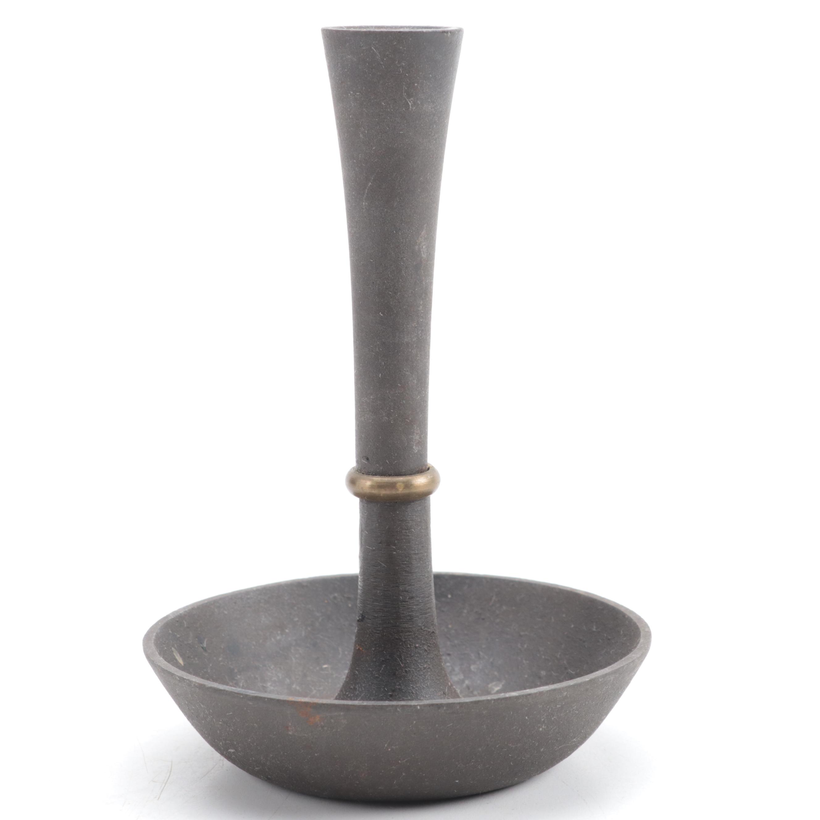 Jens Quistgaard for Dansk Metal Candle Holders with Taper Candles
