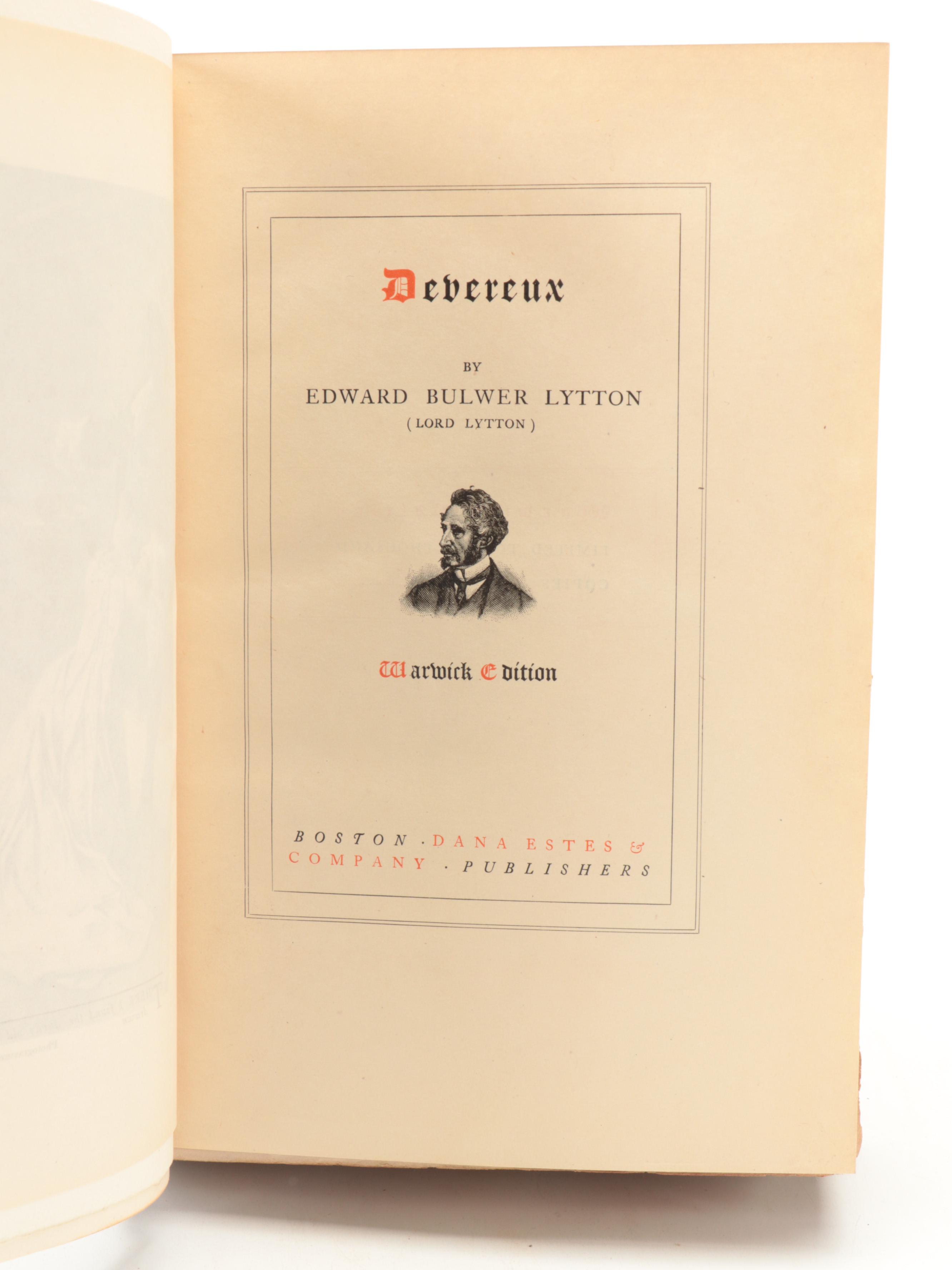 Limited Warwick Edition "Bulwer's Novels" Thirty-Two Volume Set, Circa 1900