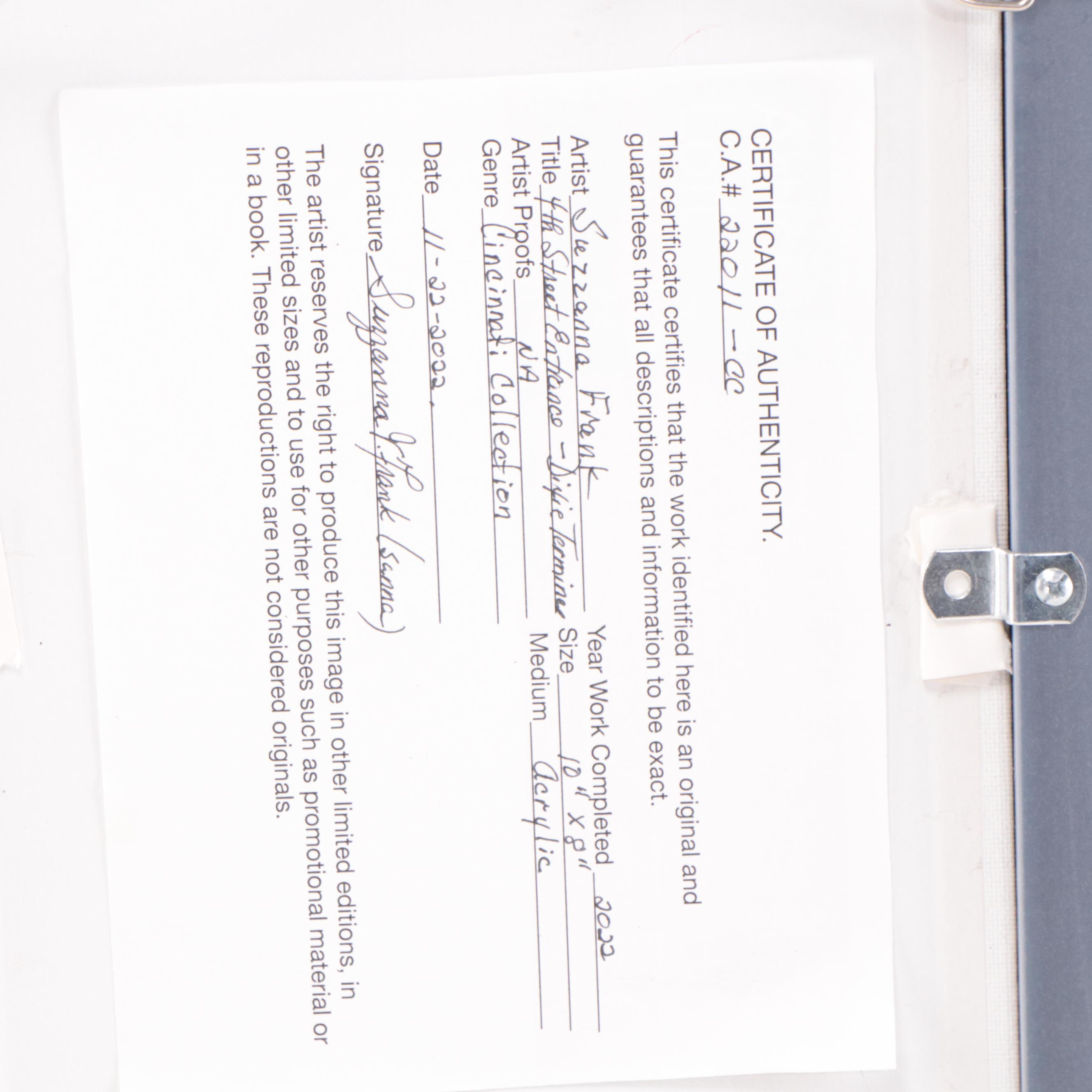 Sanna Acrylic Painting "4th Street Entrance - Dixie Terminal," 2022