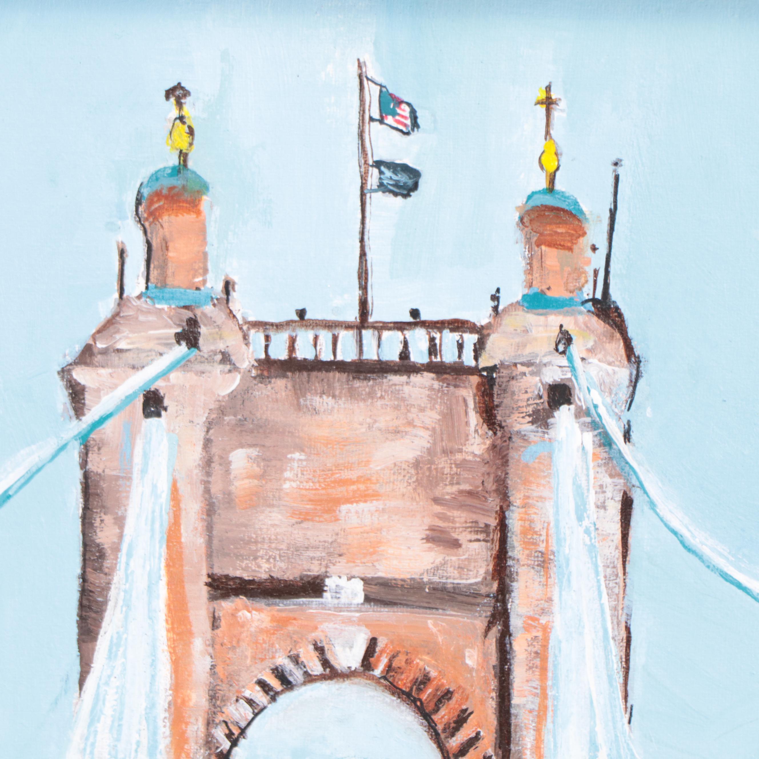 Sanna Acrylic Painting "John A. Roebling Bridge," 2022