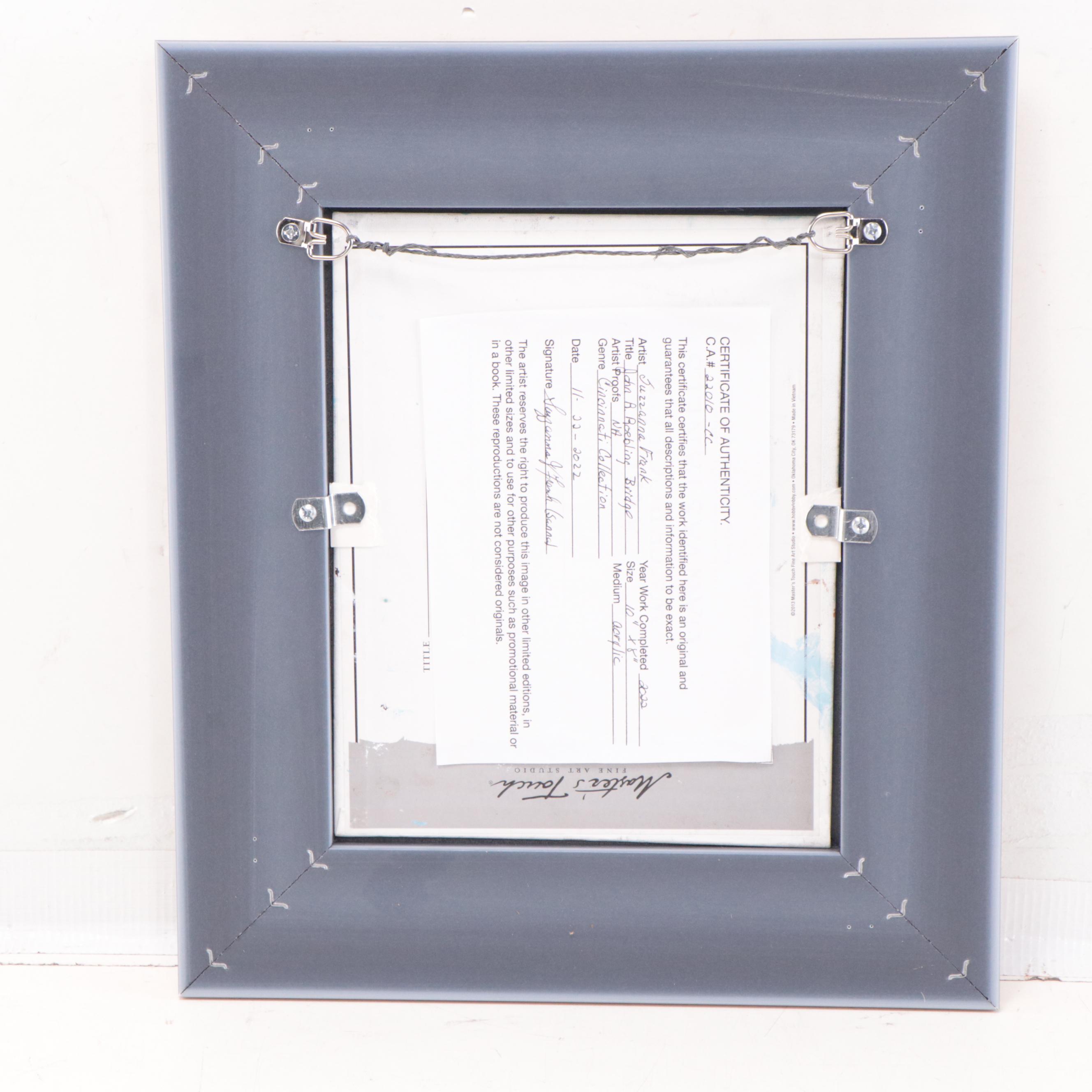 Sanna Acrylic Painting "John A. Roebling Bridge," 2022