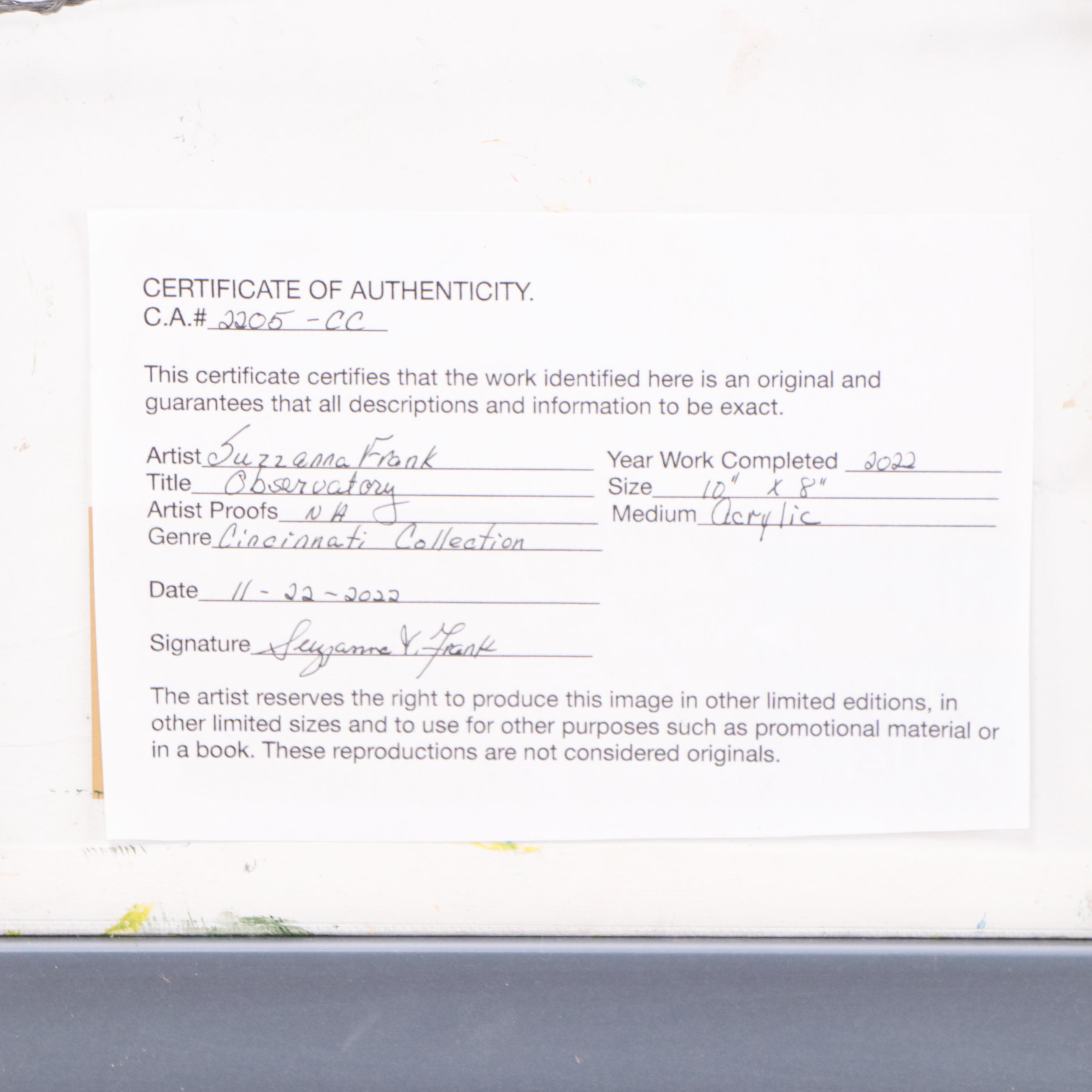 Sanna Acrylic Painting "Observatory," 2022