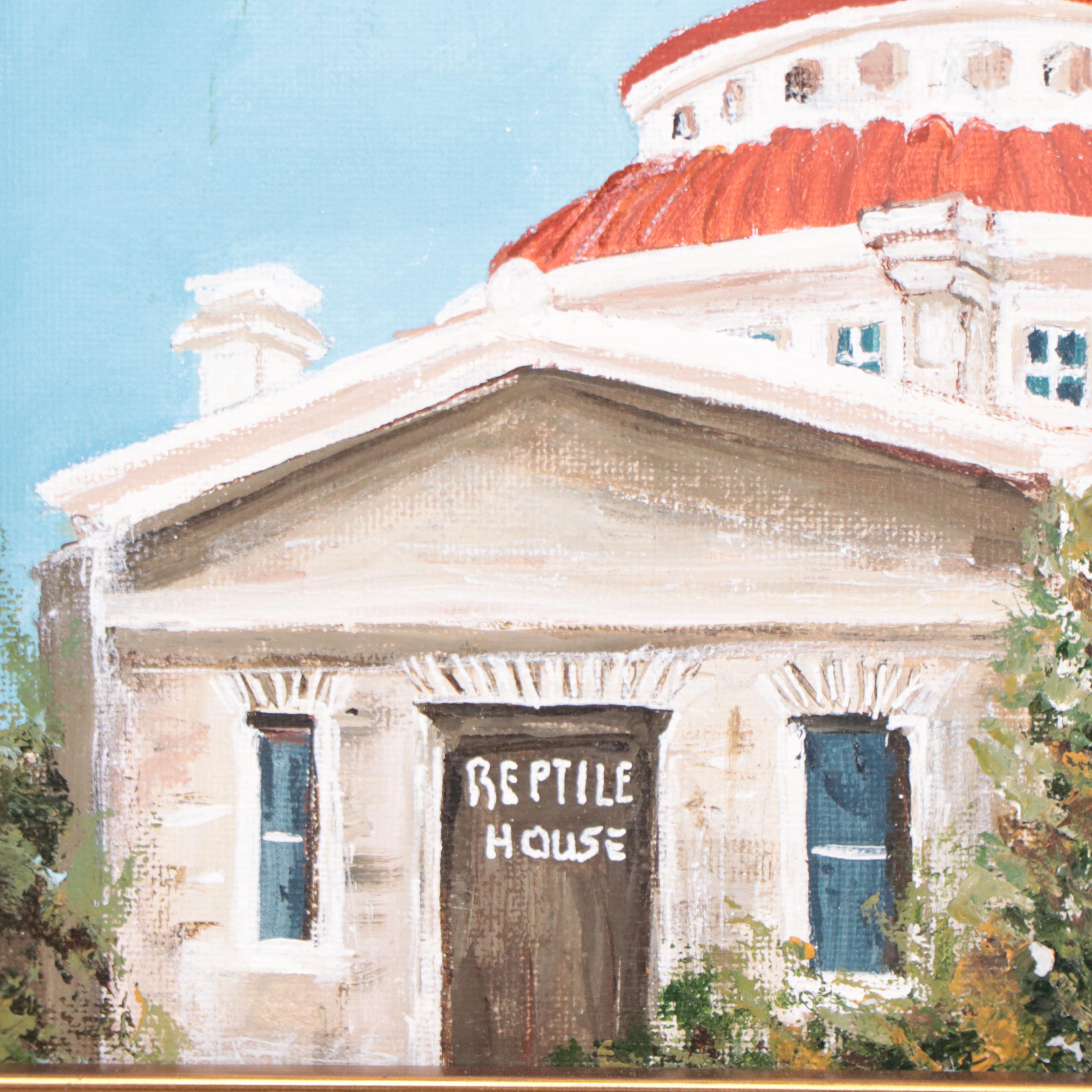 Sanna Acrylic Painting "Cincinnati Zoo - Reptile House," 2022