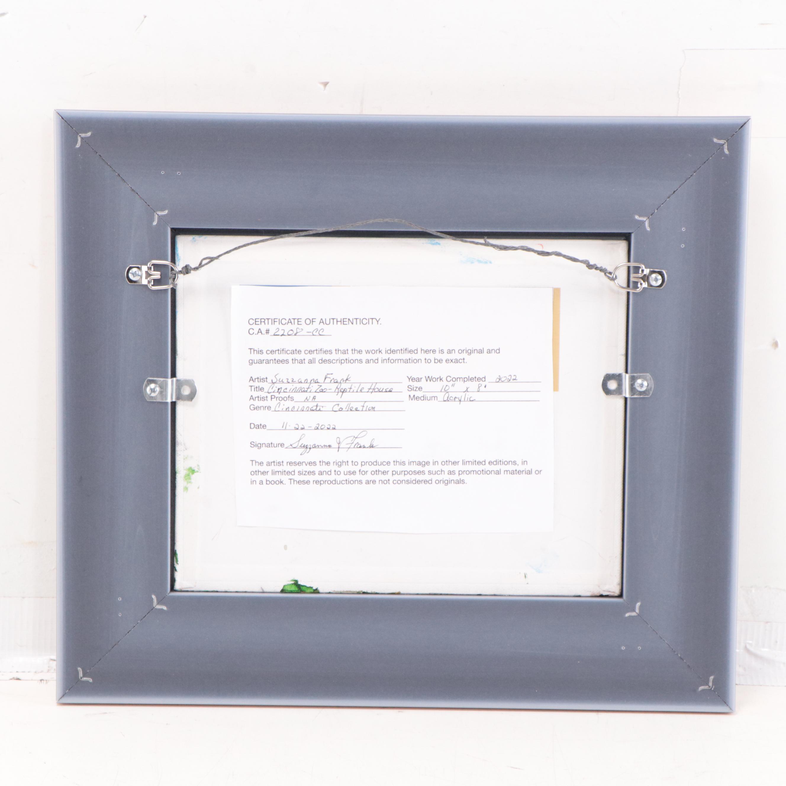 Sanna Acrylic Painting "Cincinnati Zoo - Reptile House," 2022