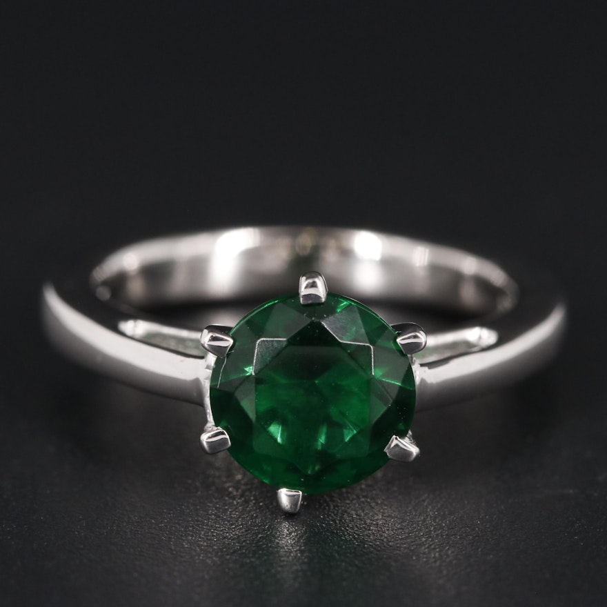 Sterling Emerald Ring