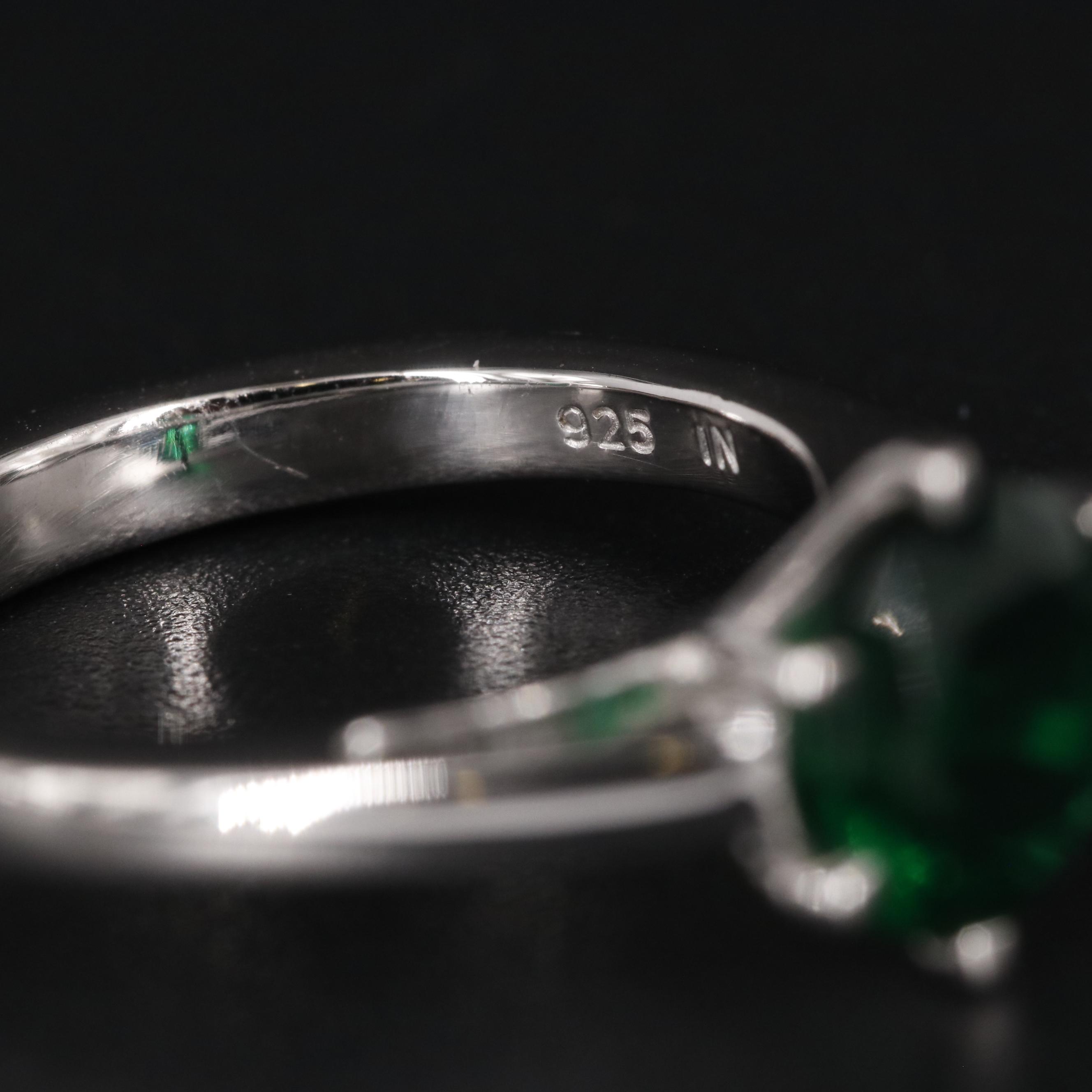 Sterling Emerald Ring