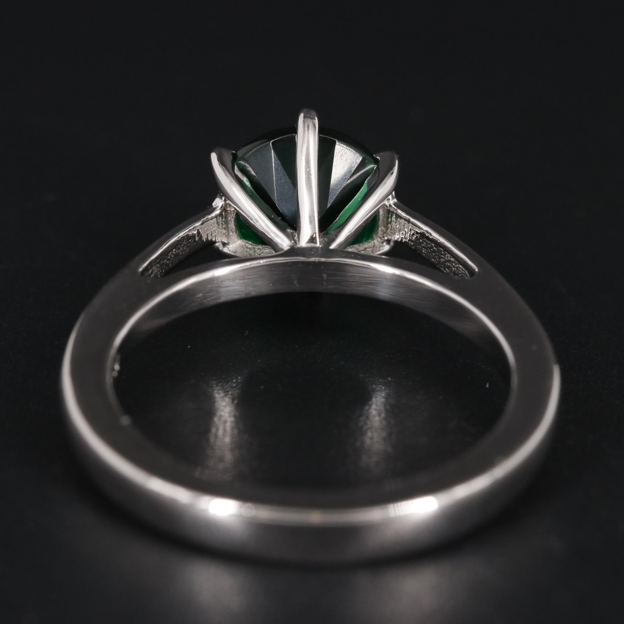 Sterling Emerald Ring