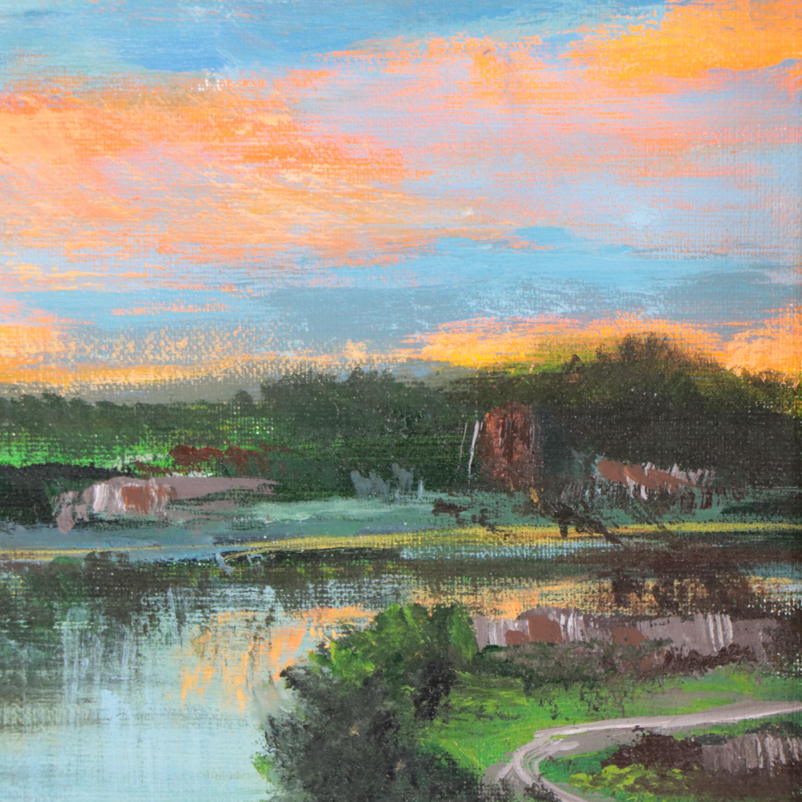 Sanna Acrylic Painting "River View From Eden Park," 2022