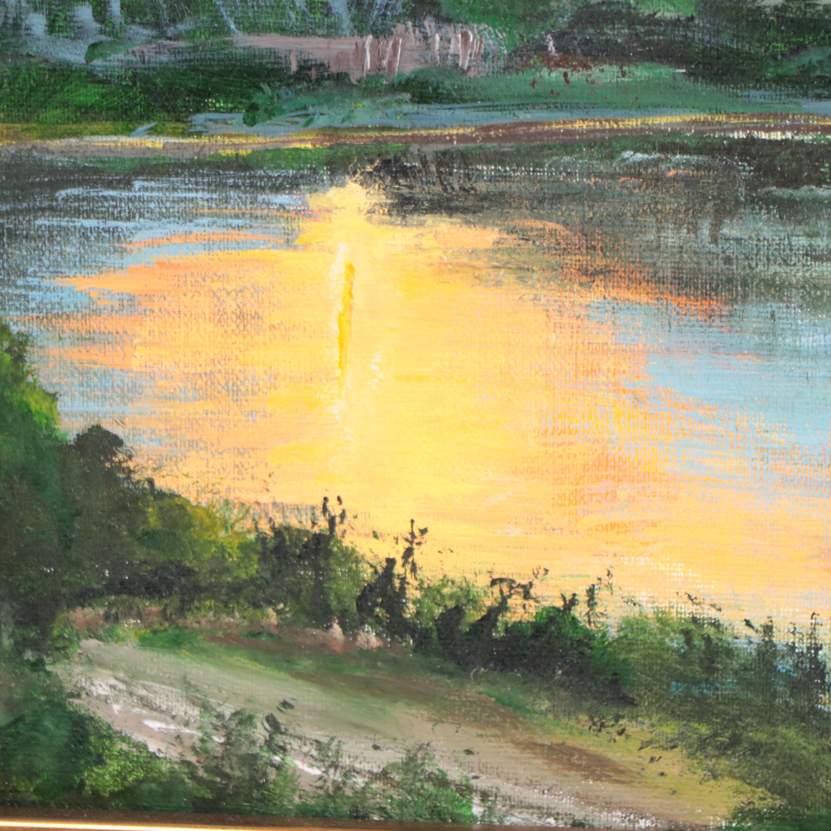 Sanna Acrylic Painting "River View From Eden Park," 2022