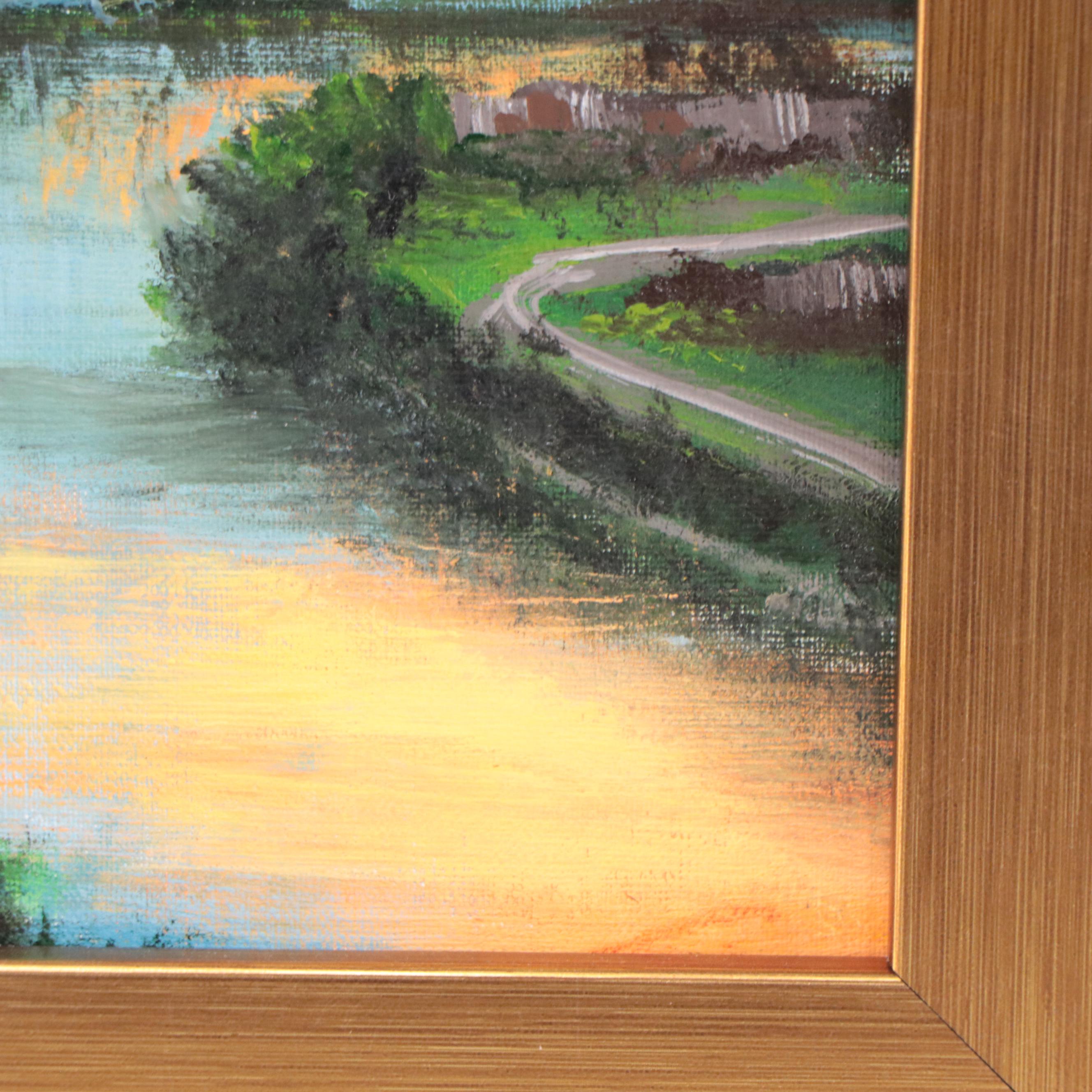 Sanna Acrylic Painting "River View From Eden Park," 2022