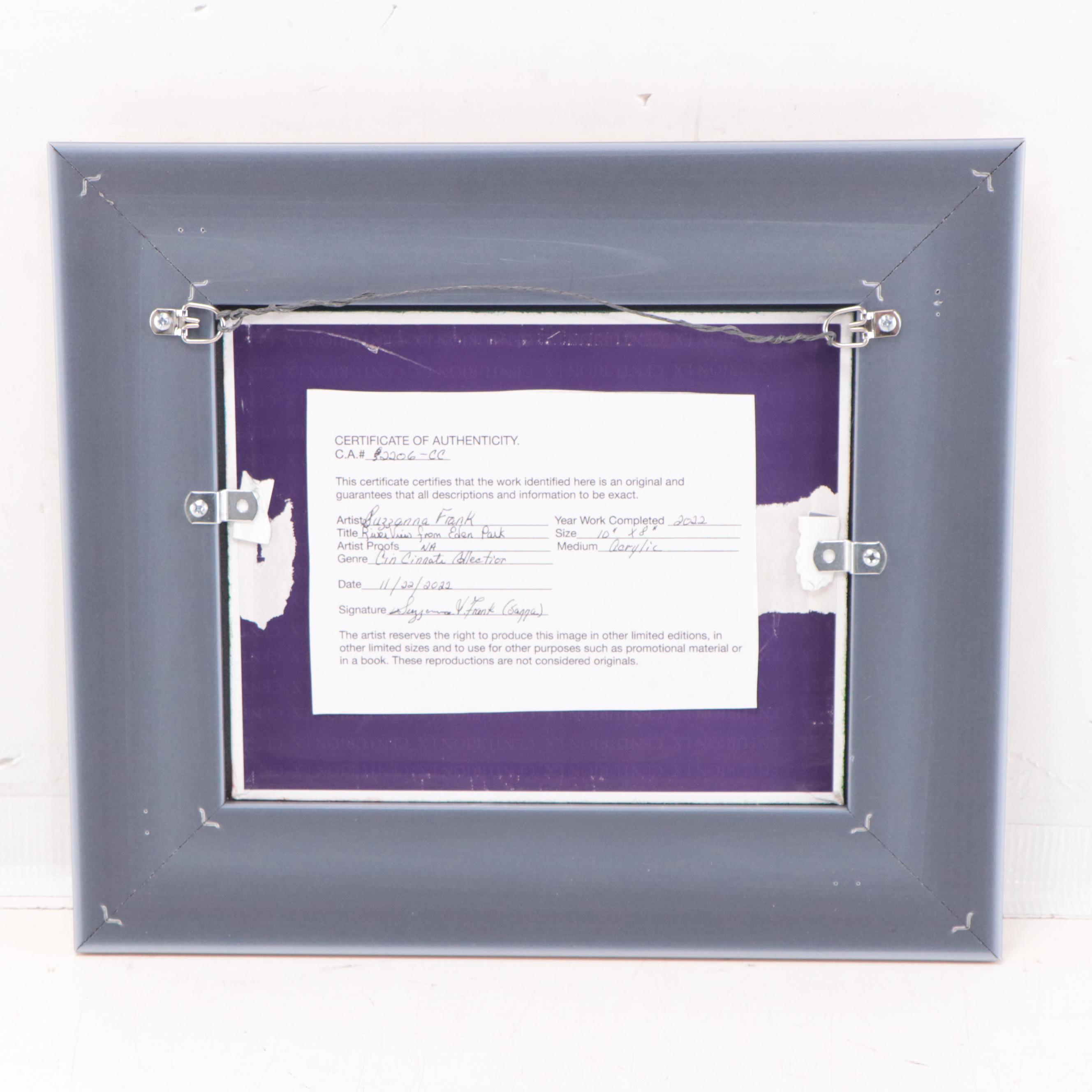 Sanna Acrylic Painting "River View From Eden Park," 2022