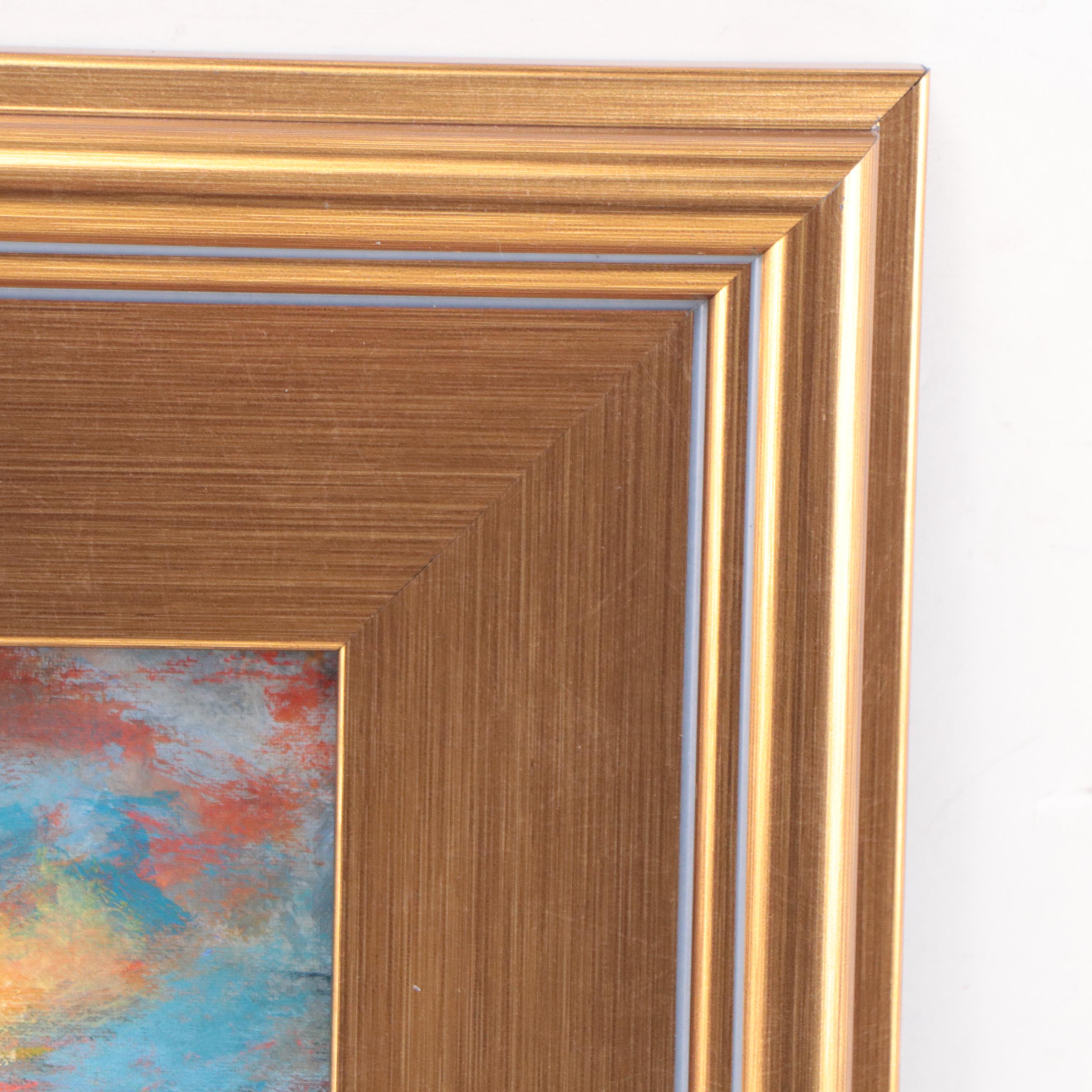 Sanna Acrylic Painting "Looking Downtown," 2022