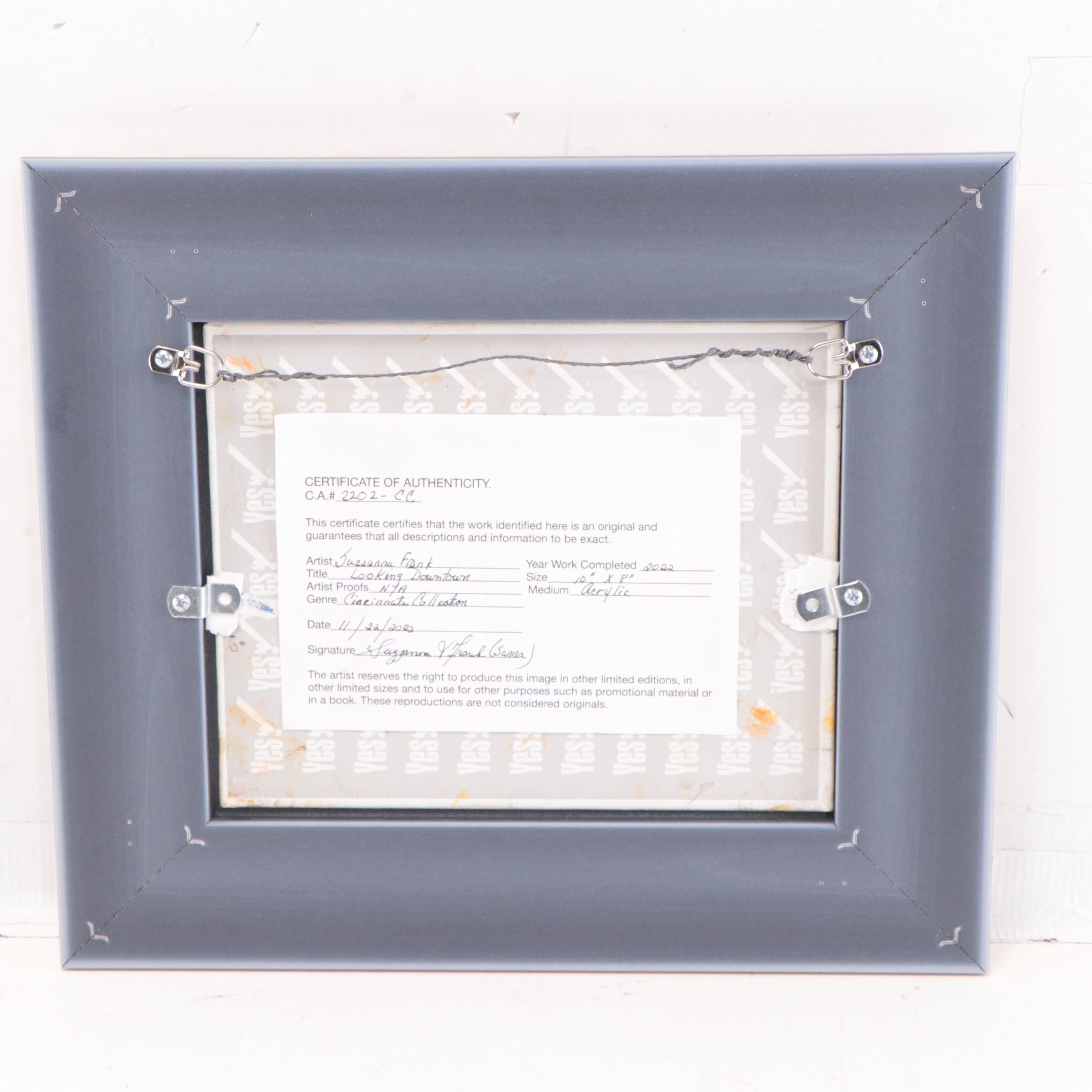 Sanna Acrylic Painting "Looking Downtown," 2022